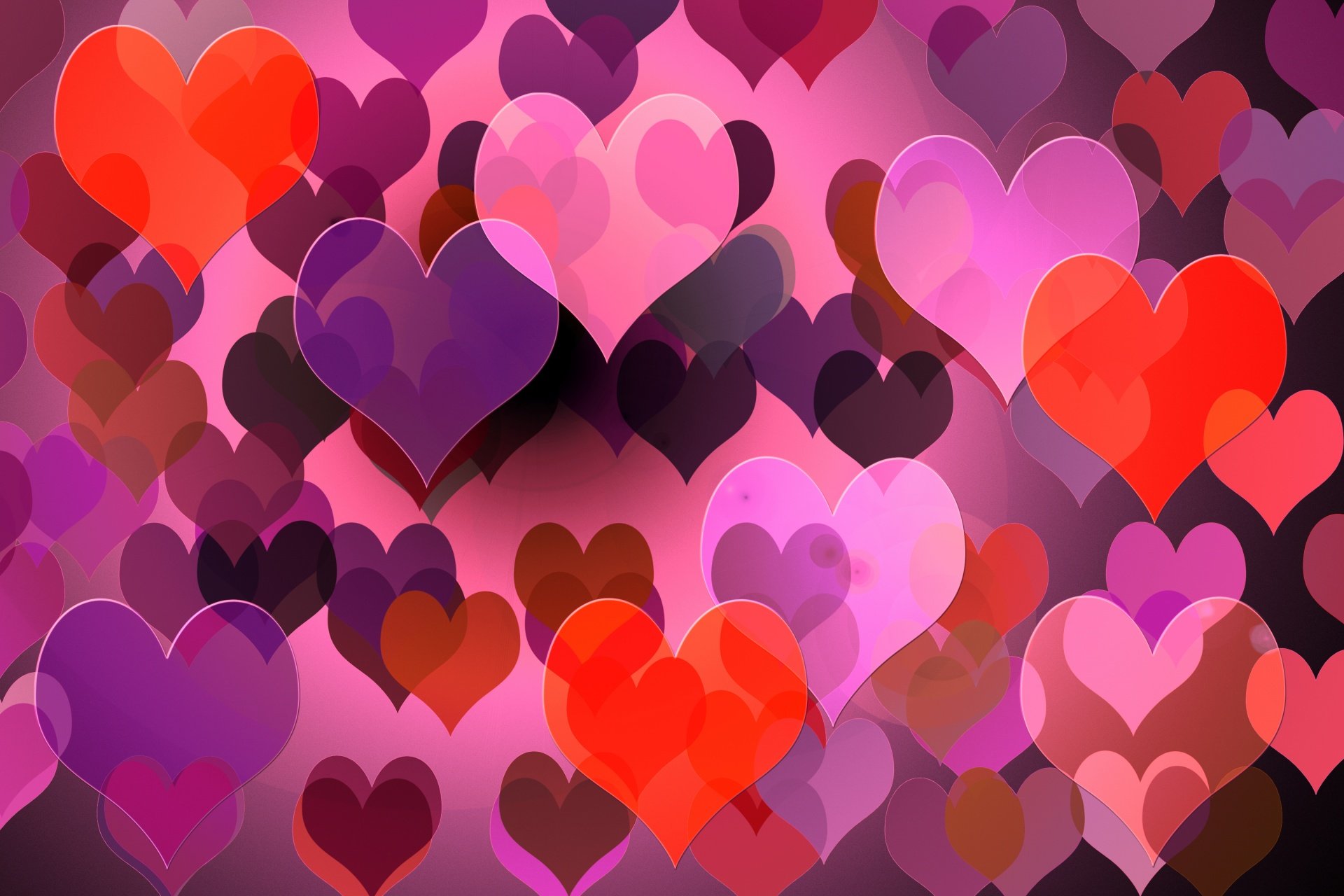 Download free photo of Heart, background, red, pink, purple