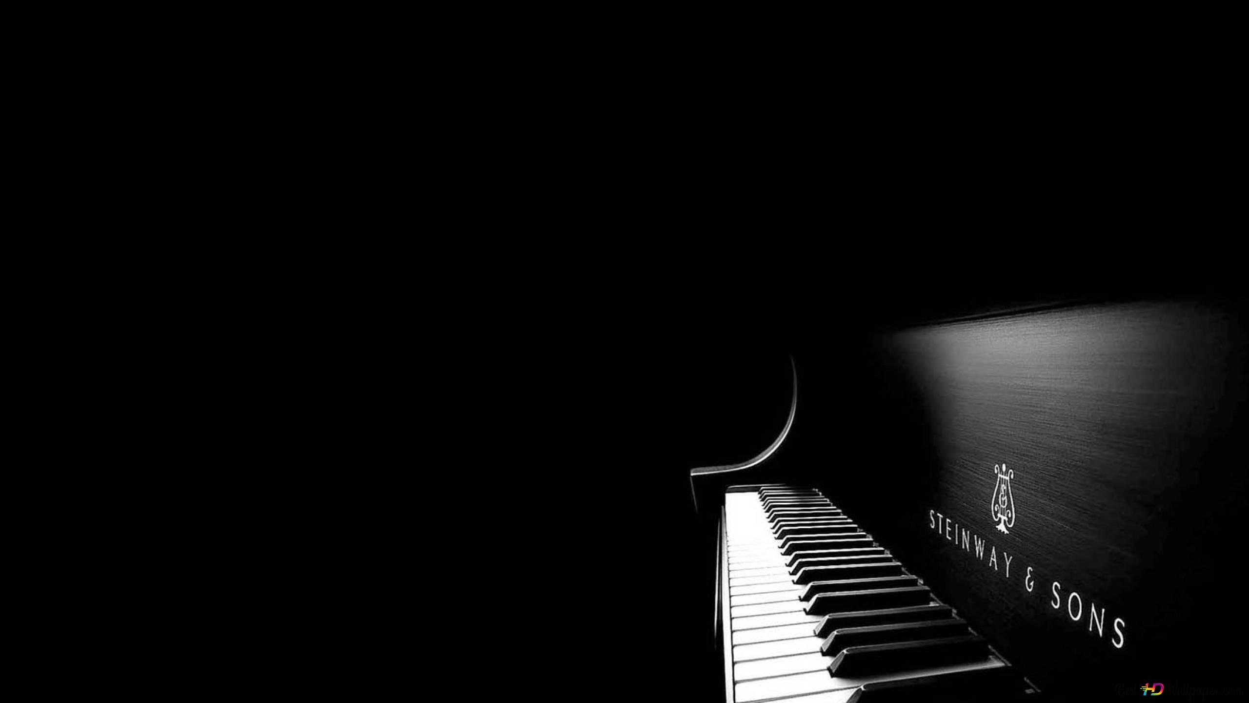 Black Piano 2K wallpaper download