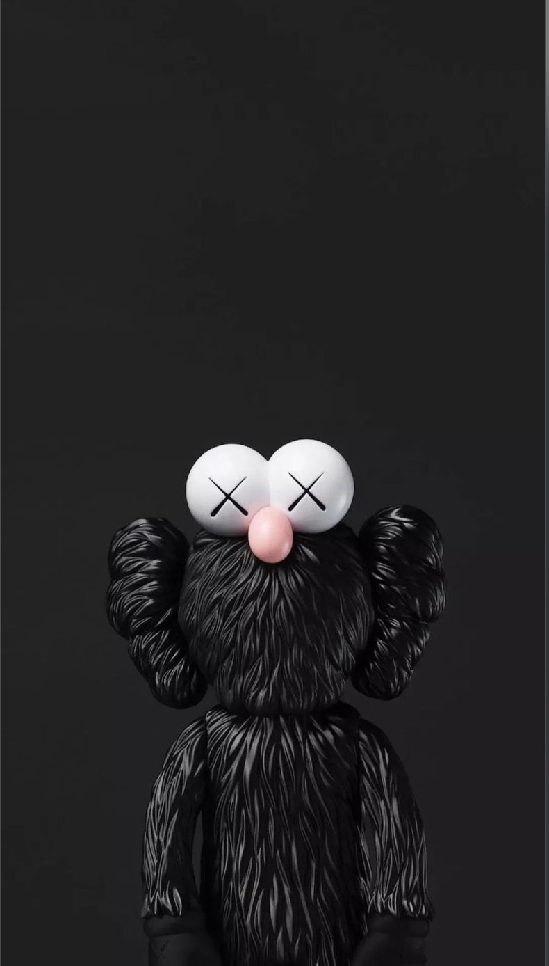 Kaws Black and White Wallpaper