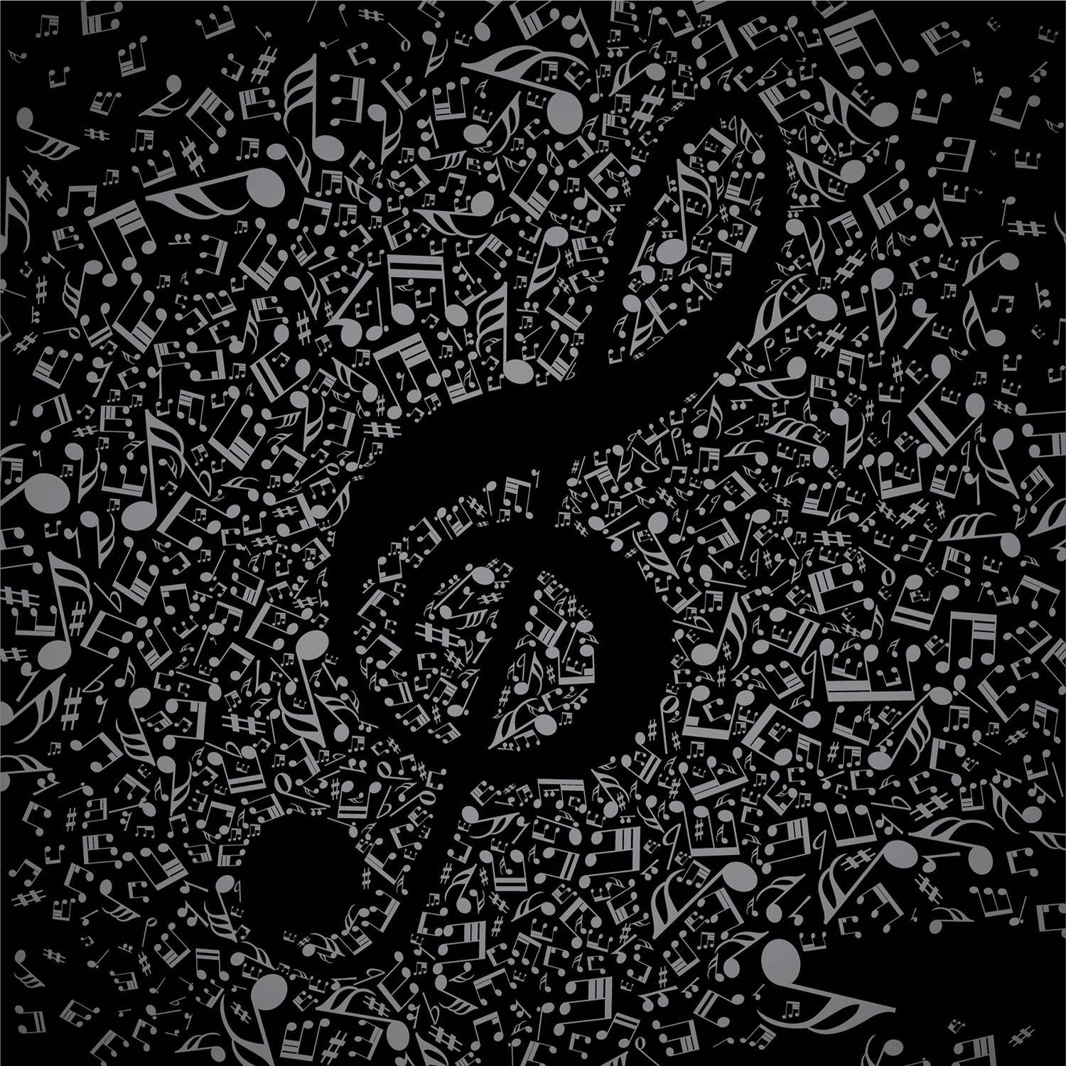 Download Minimalist Cute Music Treble Clef And Symbols Wallpaper