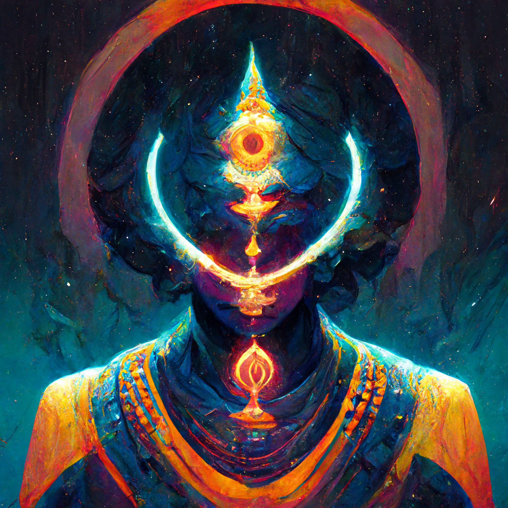 Angered, Raged, Cosmic Shiva in Midjourney (Word to image API)