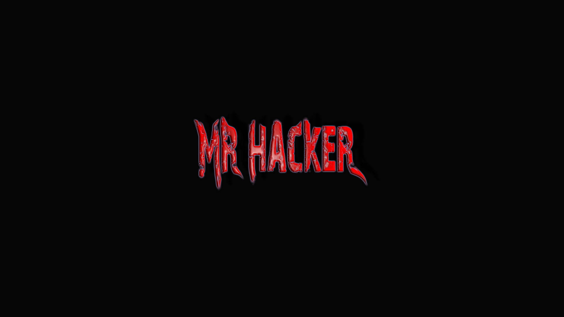 Download Red Mr. Hacker Logo Wallpaper
