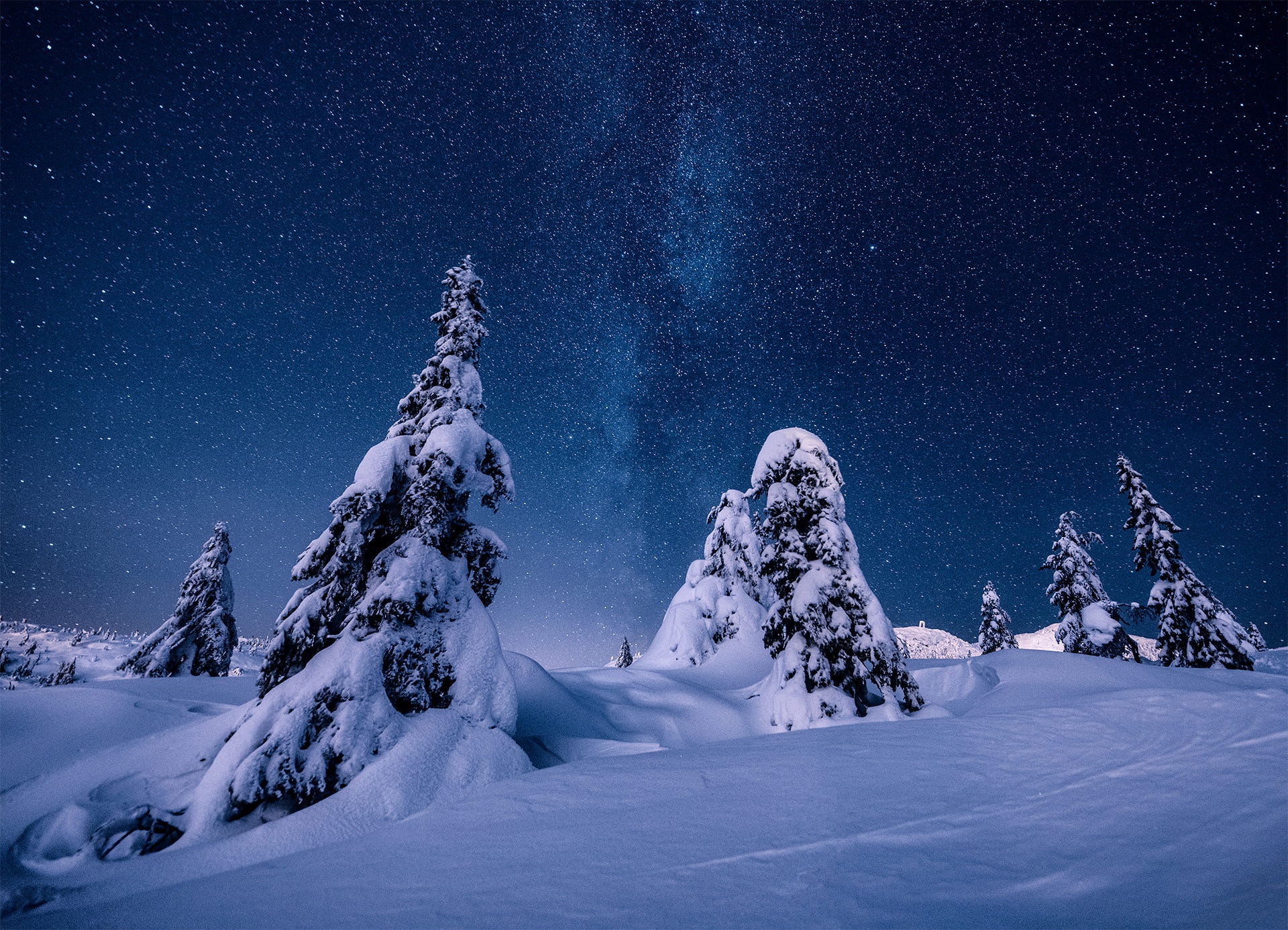 Winter HD, Norway, Night, Stars, Starry Sky, Snow, Nature Gallery HD Wallpaper