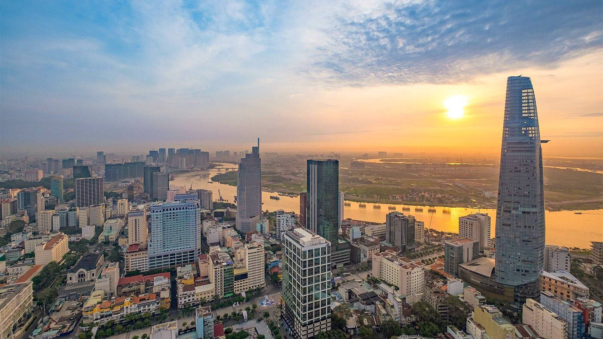 Download Ho Chi Minh City Rising Sun Wallpaper