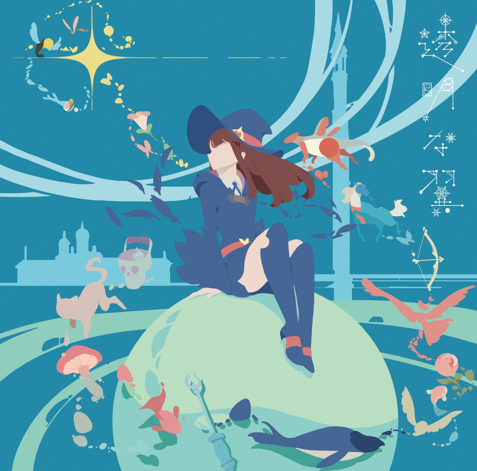 pKjd Ohara's Toumei na Tsubasa 3rd single cover art. Little Witch Academia ED2; available May 24th: #LWA_jp