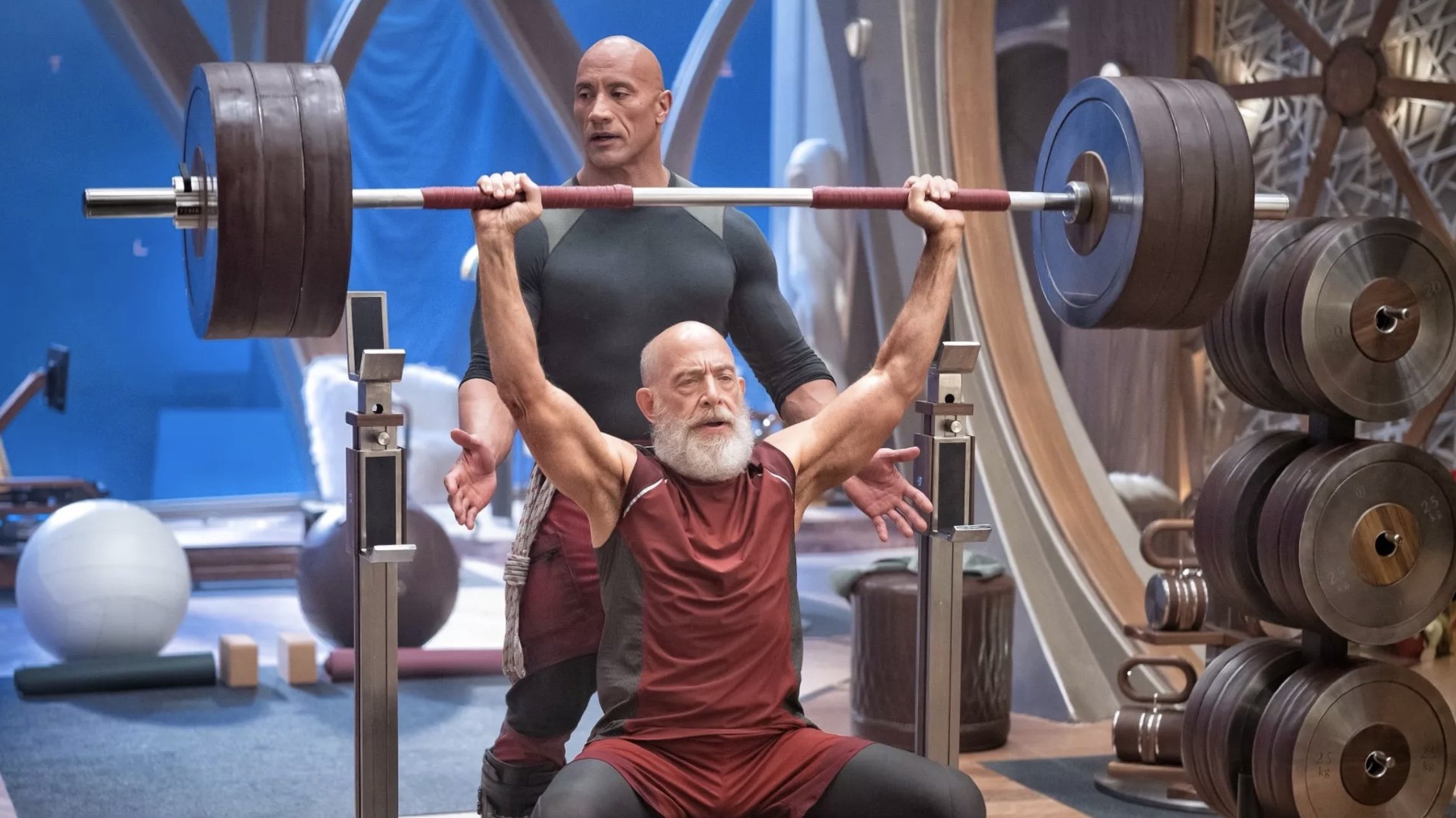 J.K. Simmons Is Ridiculously Ripped as Santa in New Set Photo From Dwayne Johnson's RED ONE