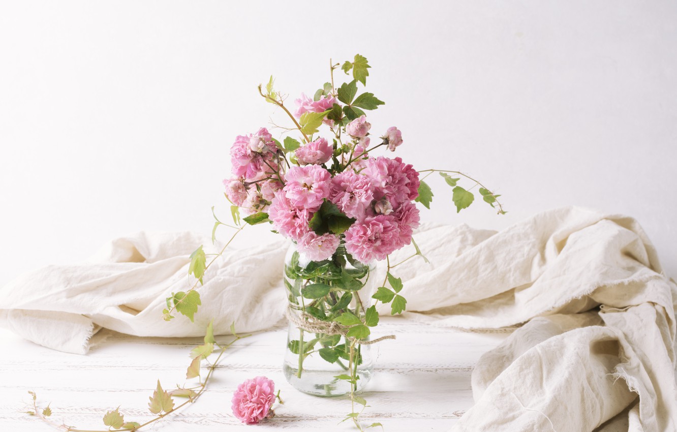 Wallpaper flowers, bouquet, vase, pink, flowers, vase image for desktop, section цветы