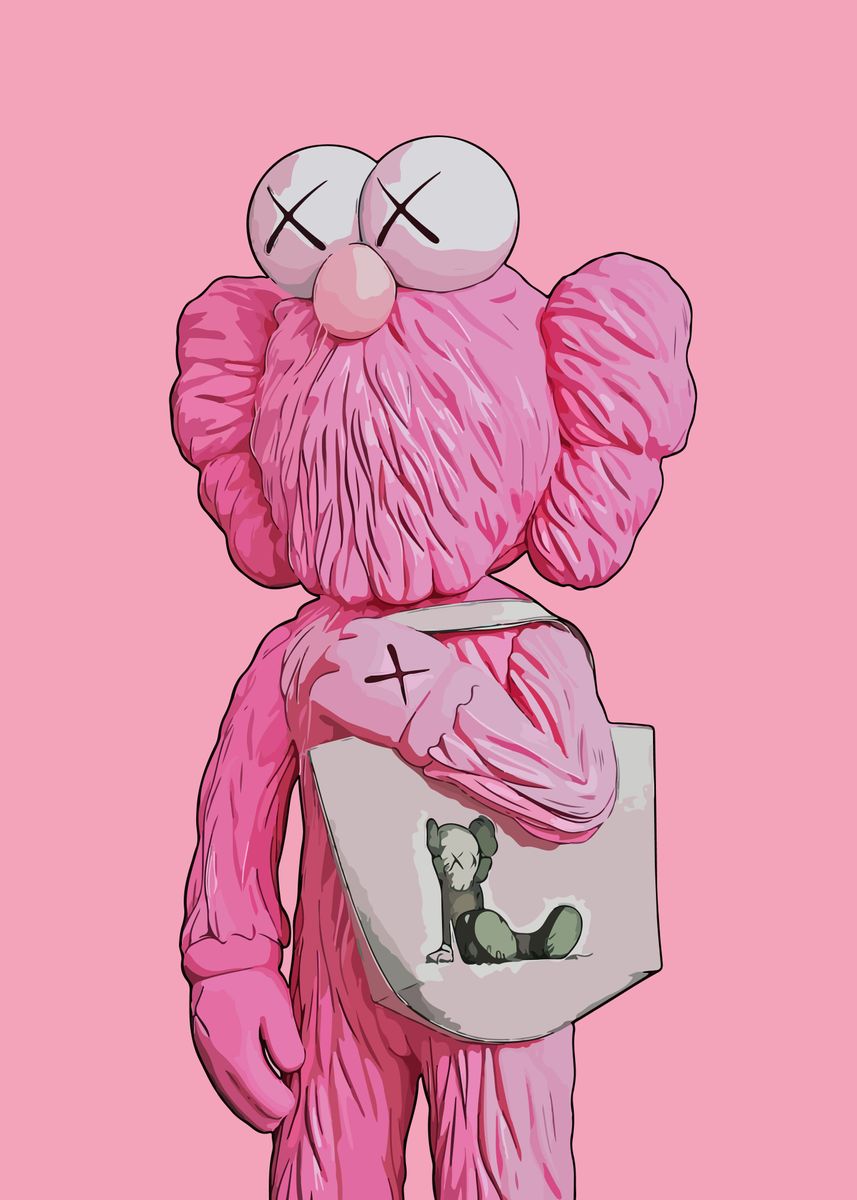 Kaws Pink Doll Monster' Poster