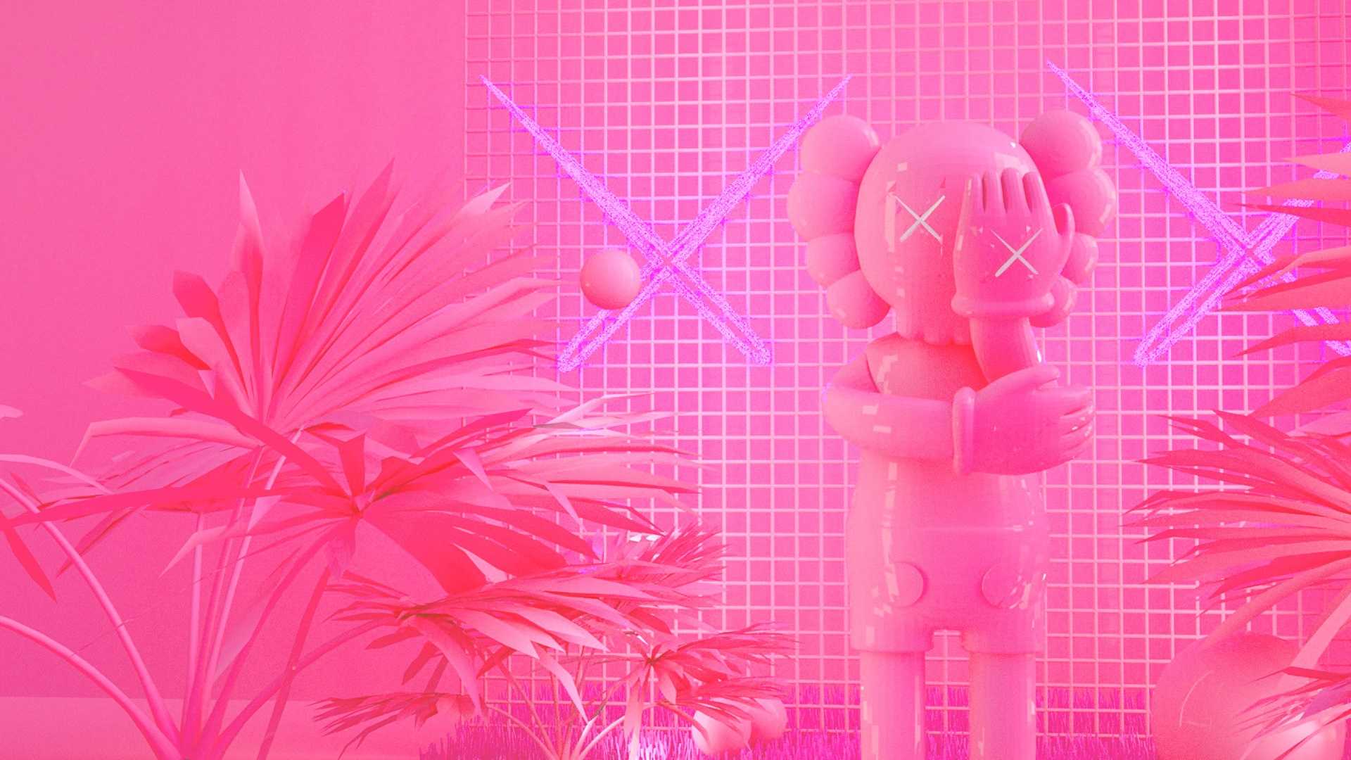 Kaws Pink Wallpapers Wallpaper Cave
