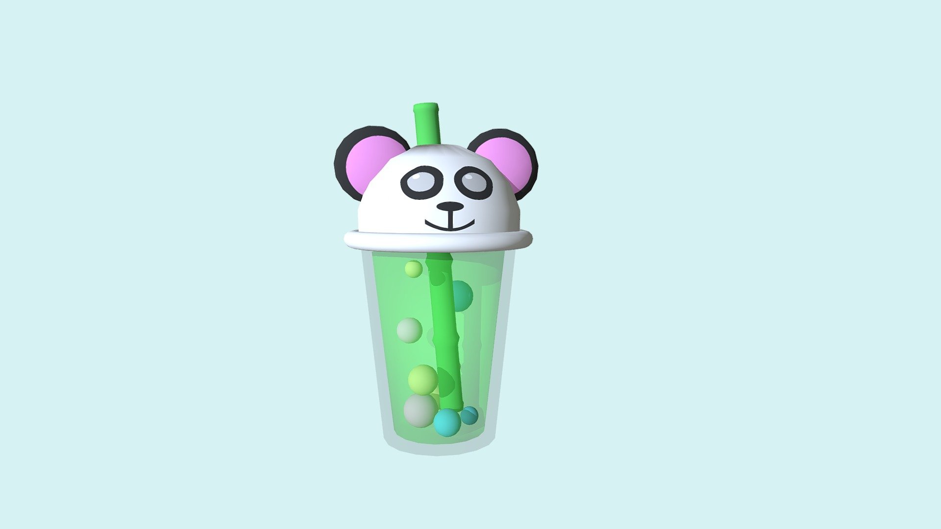 Panda Bubble Tea model by DanaCL [1b6caee]