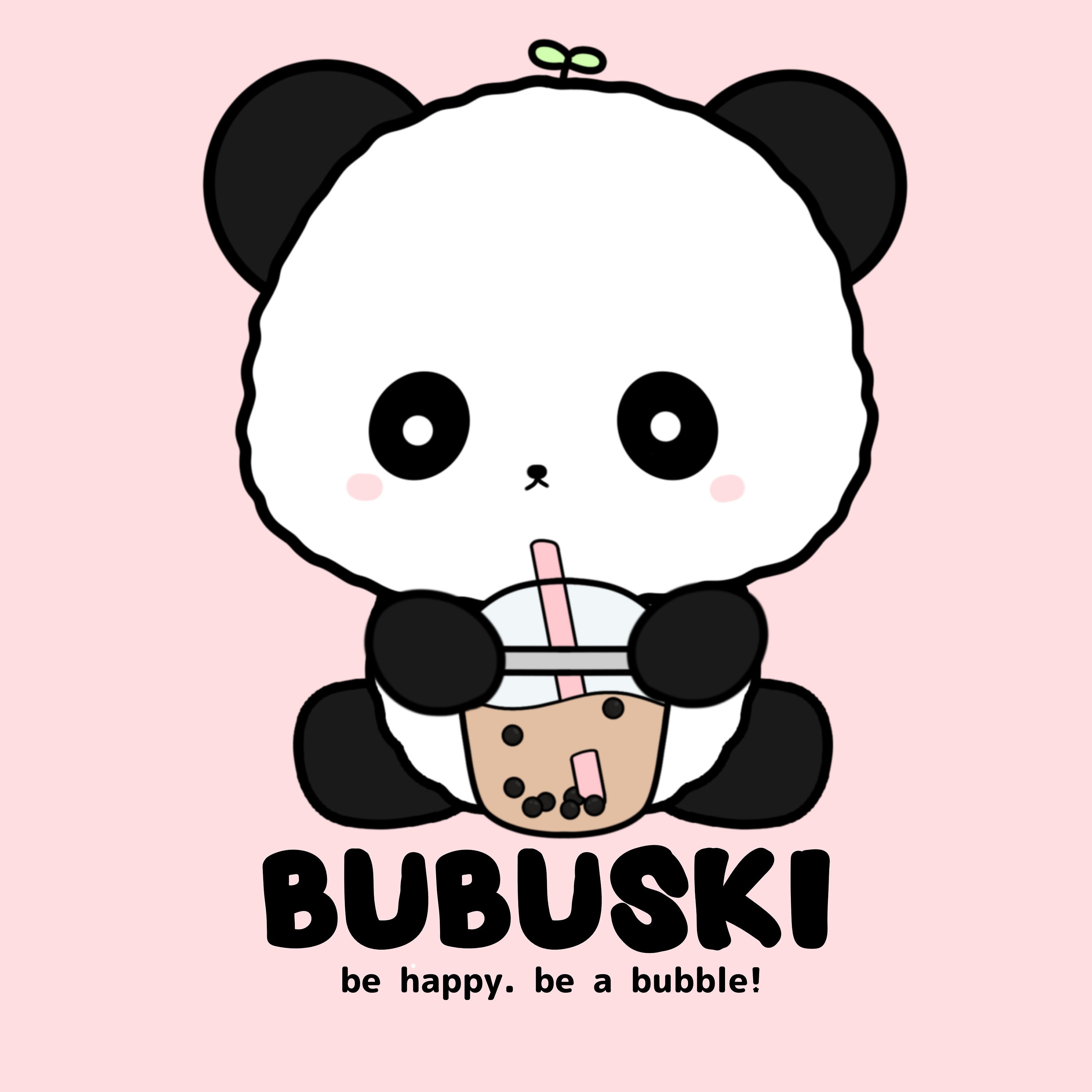 Cute Boba Sticker Bubuski Kawaii Panda Cute Bubble Milk