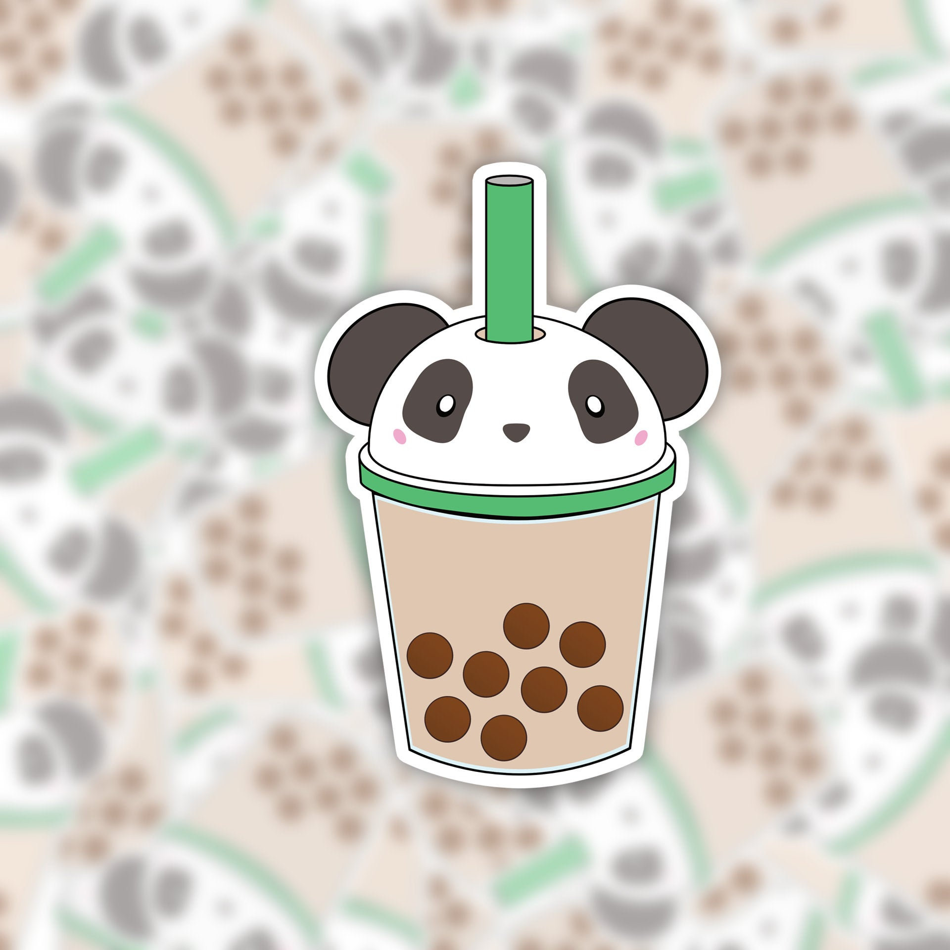 Panda Bubble Tea Sticker