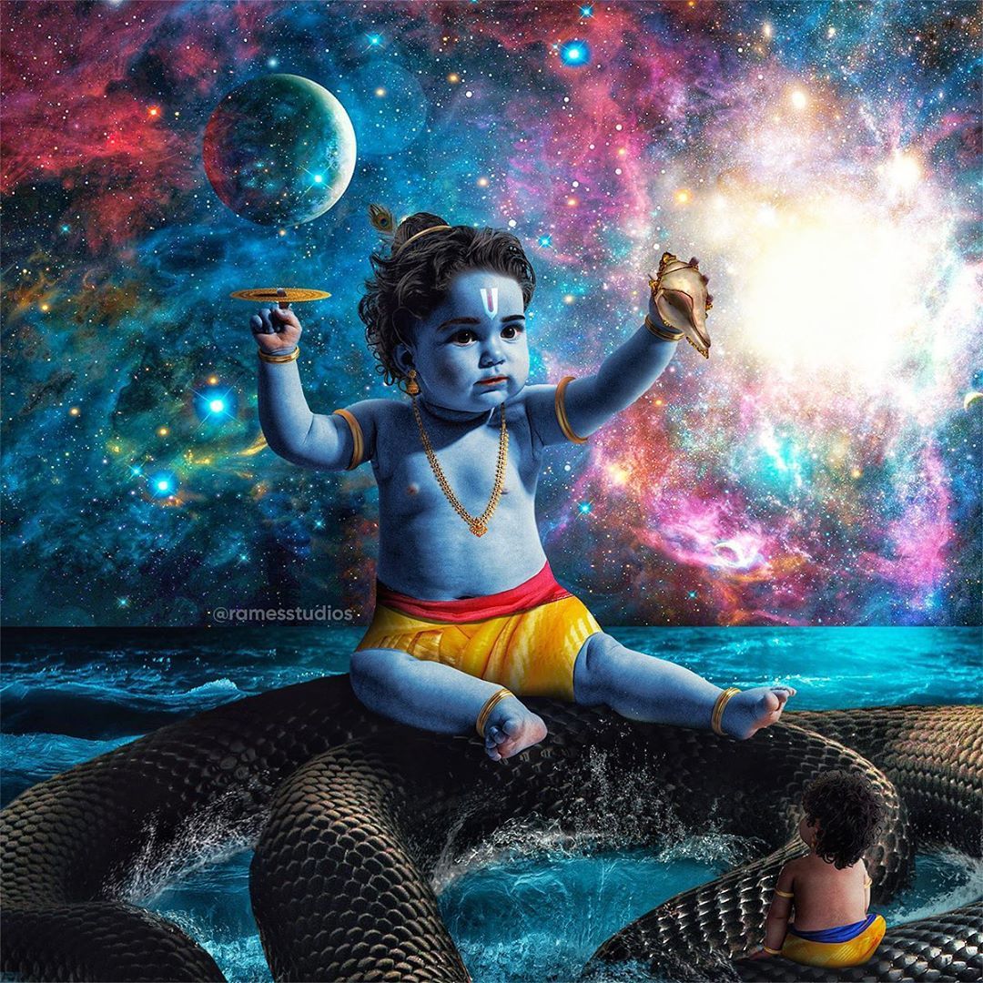 Rames Harikrishnasamy on Instagram: “#conceptart: “Dear Muruga. The Universe is bigger than you thought. Here's a. Lord krishna image, Lord krishna, Cute krishna