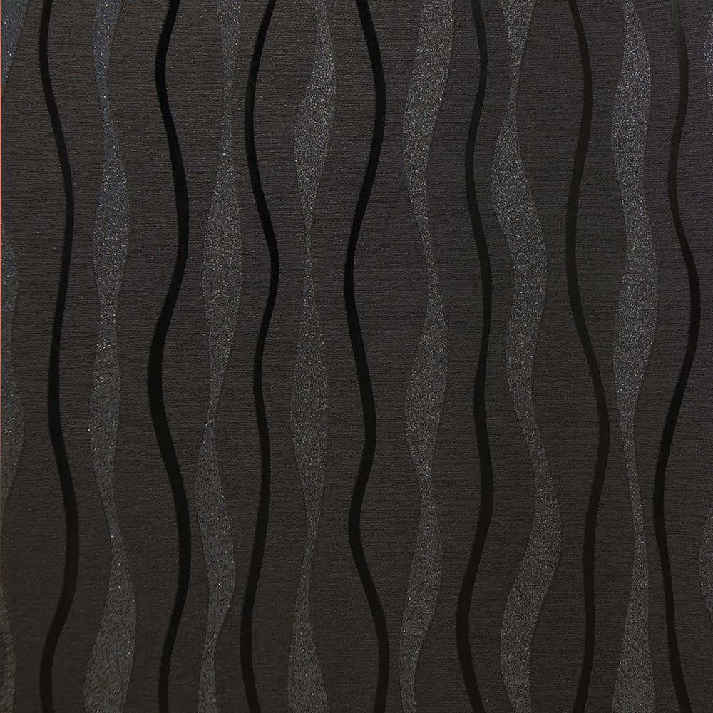 Arthouse Glitz Black Textured Vinyl Wallpaper 887000 Home Depot