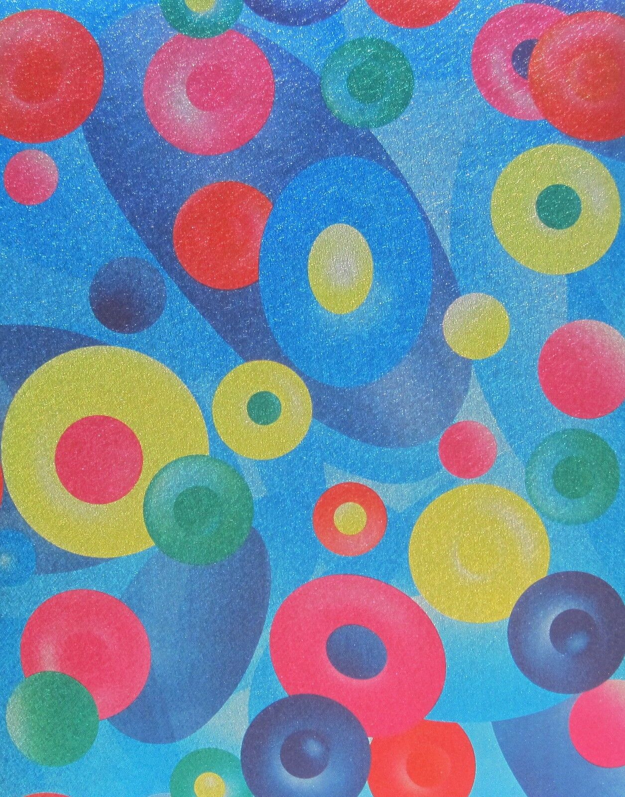 YORK SPARKLE GLITZ COLORFUL CIRCLES & OVALS wallpaper Double Roll