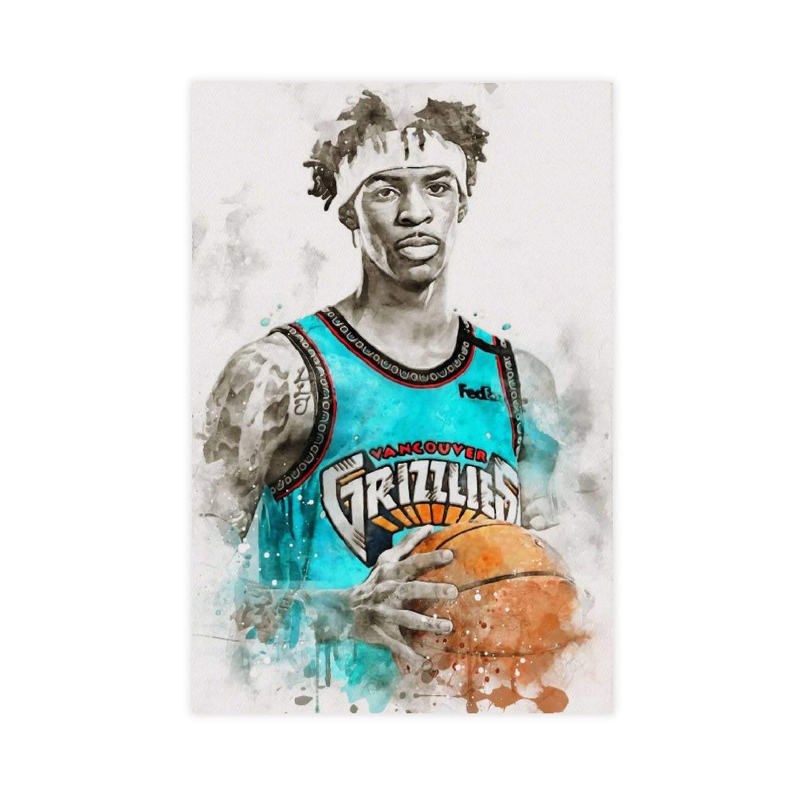 BAOGELI Ja Morant Posters Basketball Wallpaper 8 Canvas Wall Art Decor Paintings Picture for Home Living Room Decoration Unframe:12×18inch(30×45cm), Tools & Home Improvement