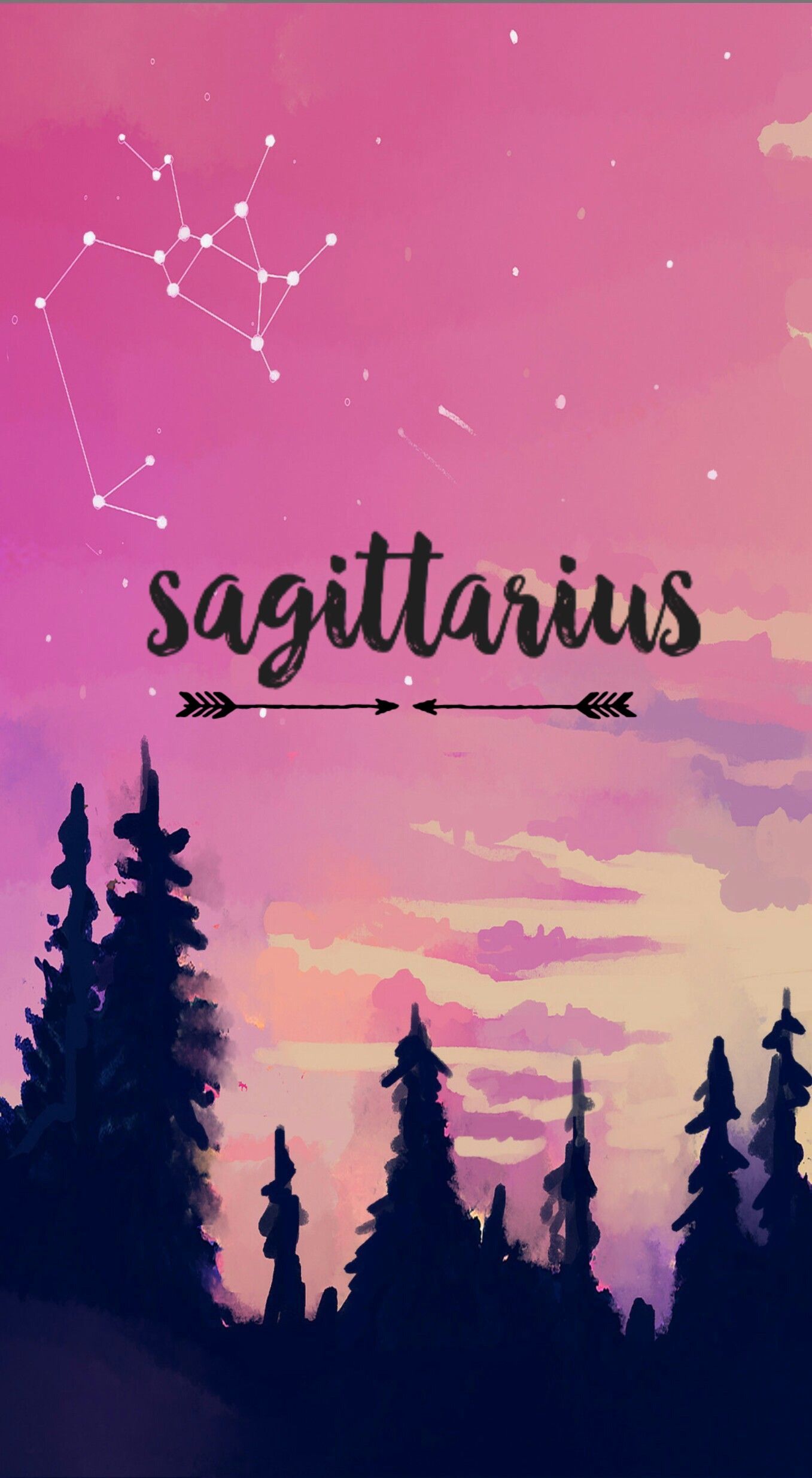 Floral Zodiac Sign Sagittarius Wallpaper - Buy Now on Happywall