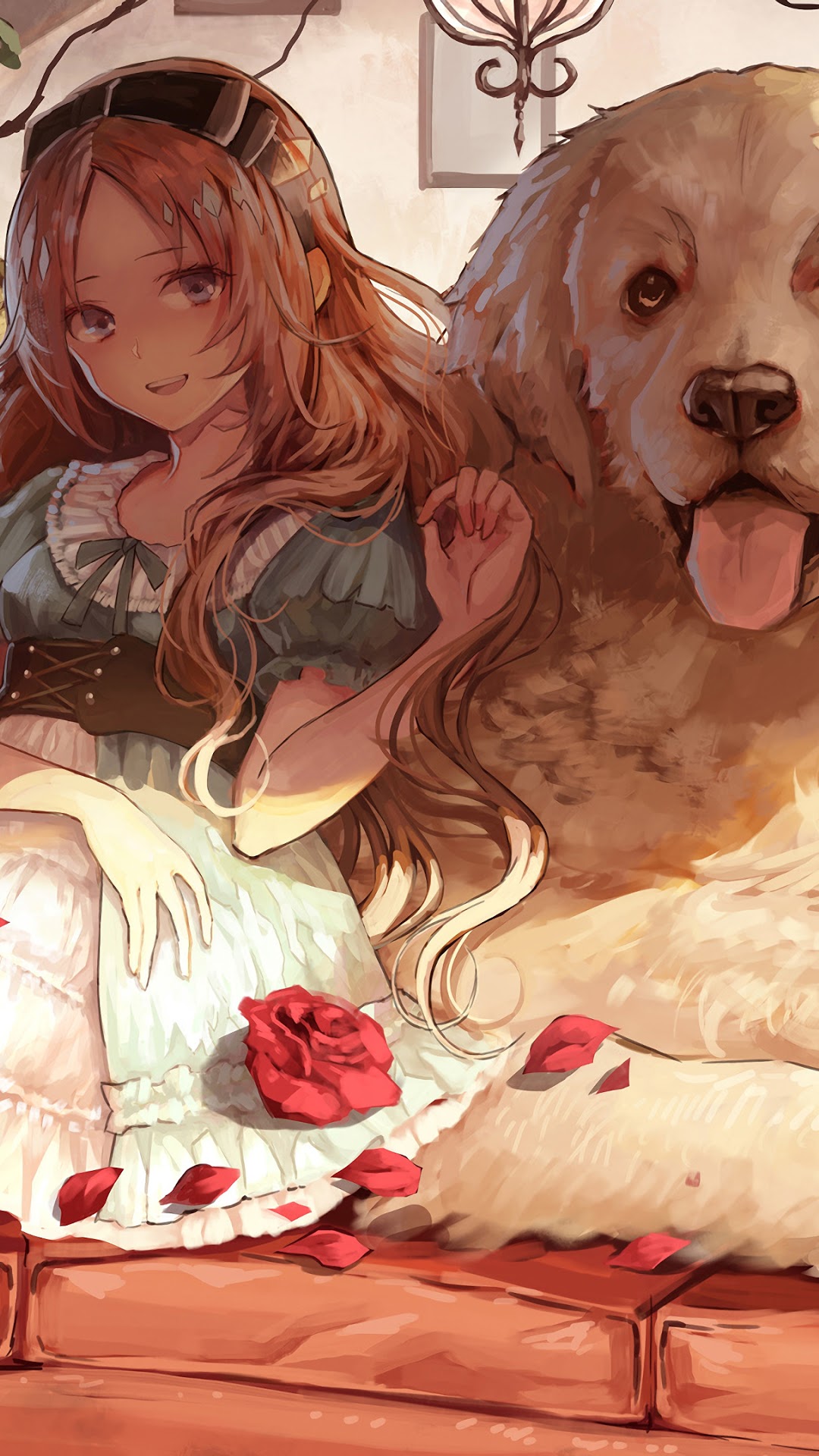 Anime, Girl with Dog HD Gallery HD Wallpaper