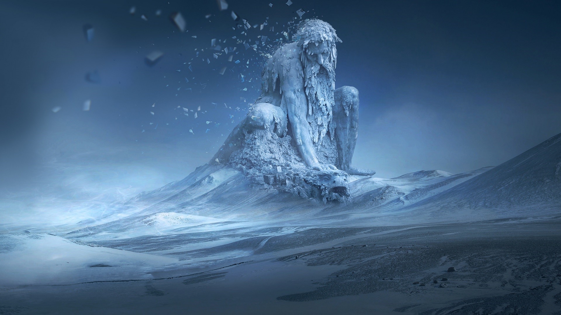 Wallpaper / artwork, fantasy art, winter, ice, snow free download