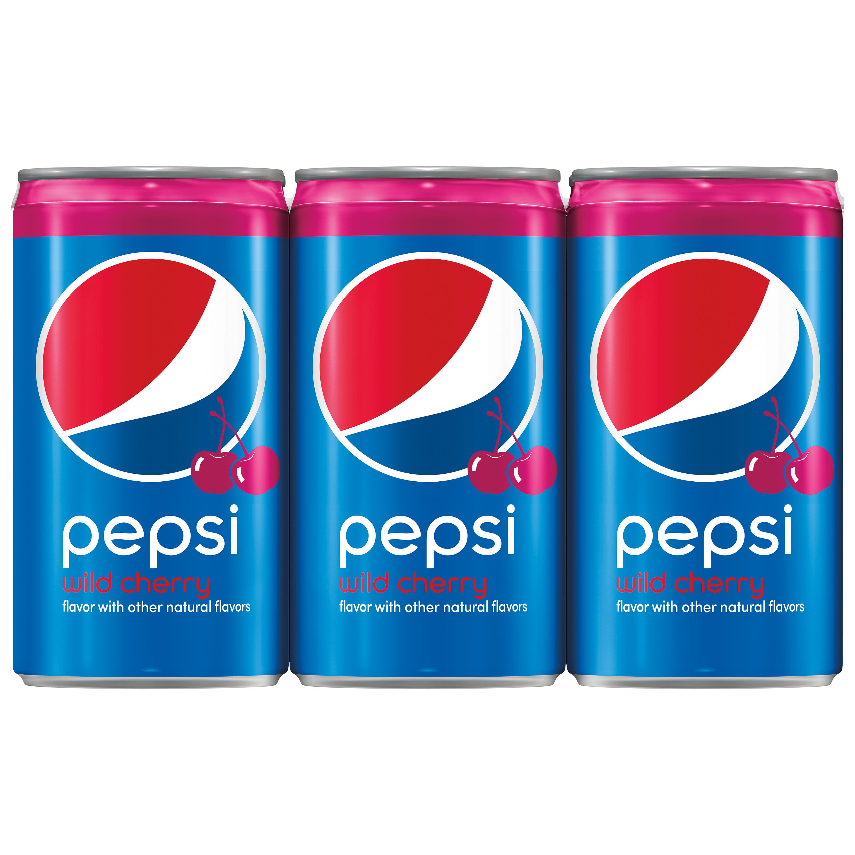 Pepsi Wild Cherry Cola Soda Pop, 7.5 Fl Oz, 6 Pack Cans