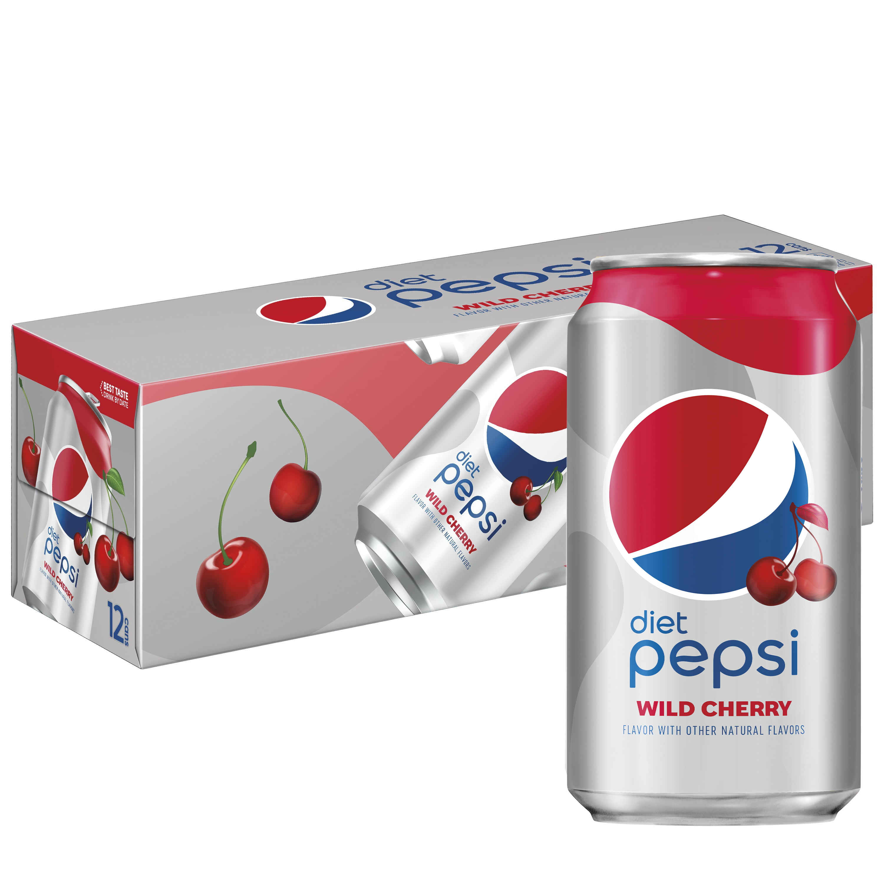 Diet Pepsi Wild Cherry, 12 fl oz Cans, 12 Count
