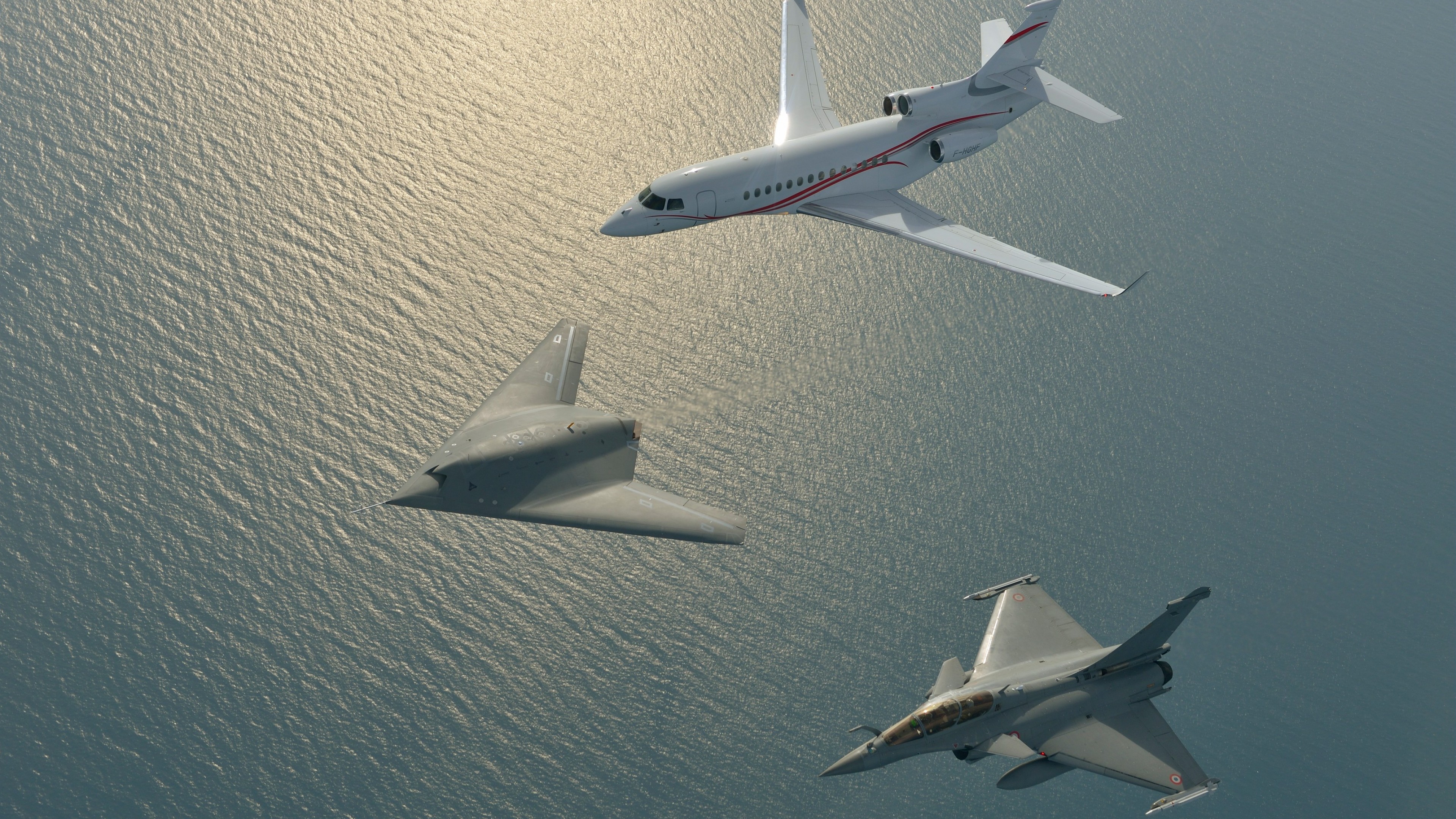 Wallpaper Dassault nEUROn, Neuron, Rafale, Falcon 7X, British army, Drone, Unmanned Combat Air Vehicle, US Army, U.S. Air Force, aircraft, Military