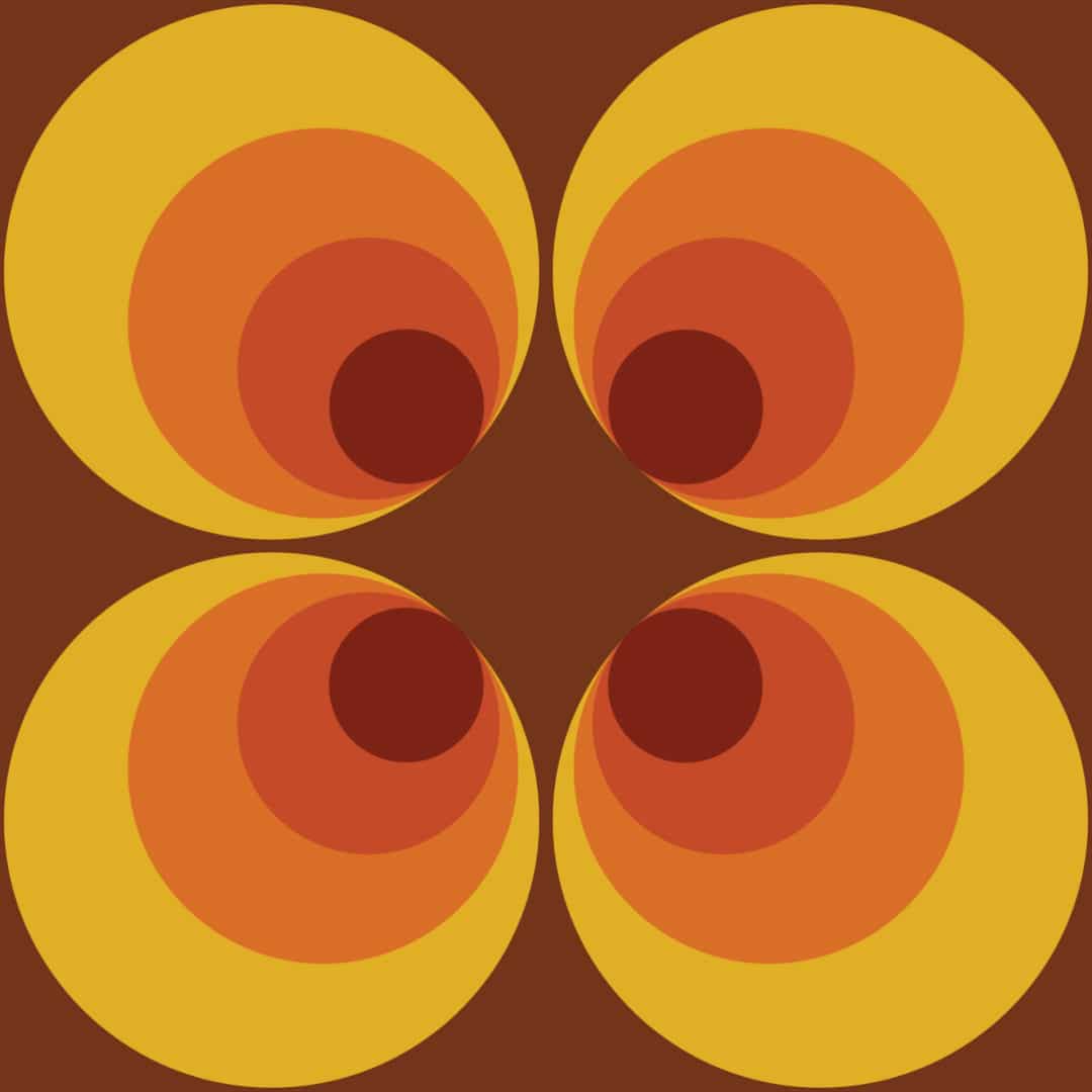 Retro 70s Circle Wallpaper And Stick Or Non Pasted
