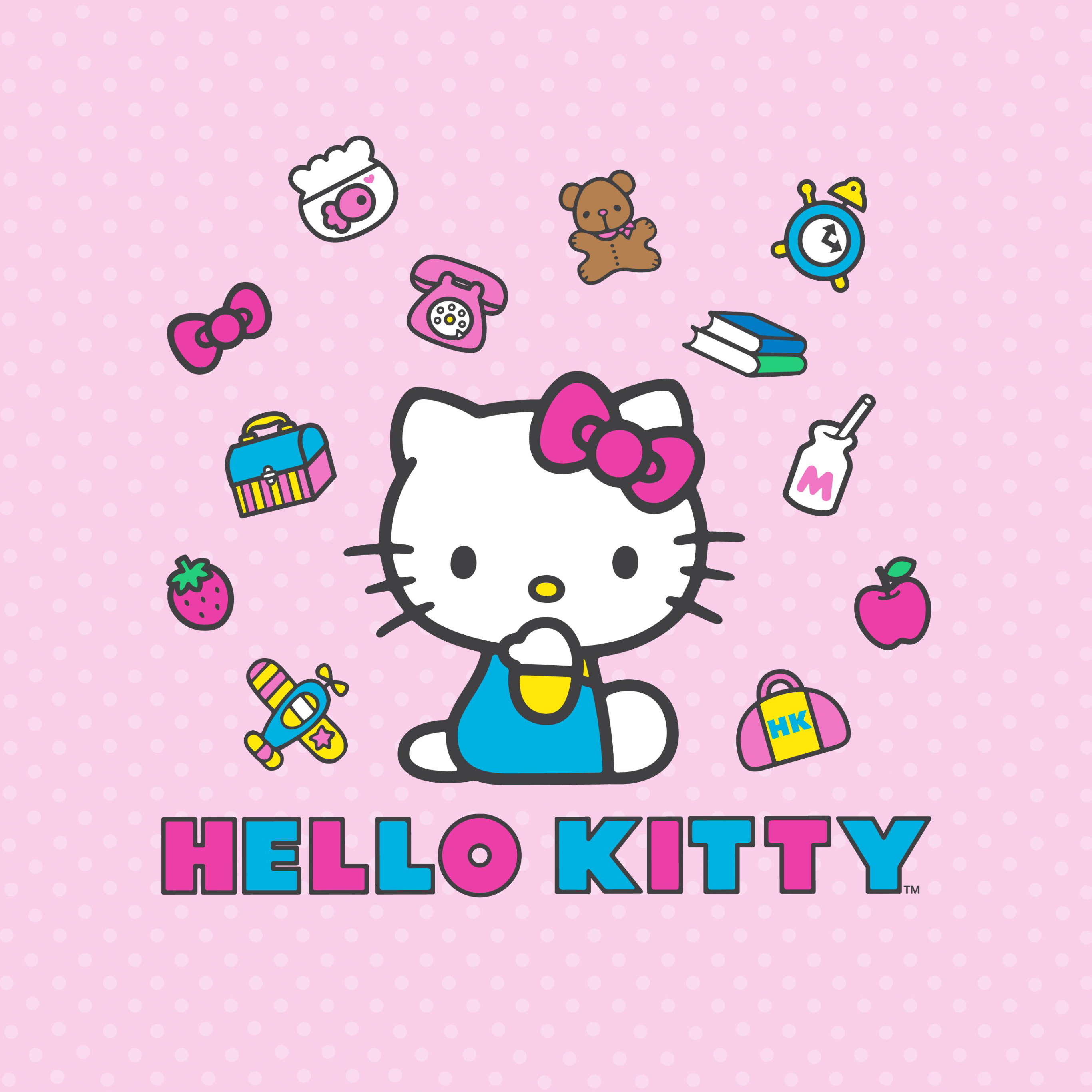 Hello Kitty Wallpaper 4K, Pink background, Others