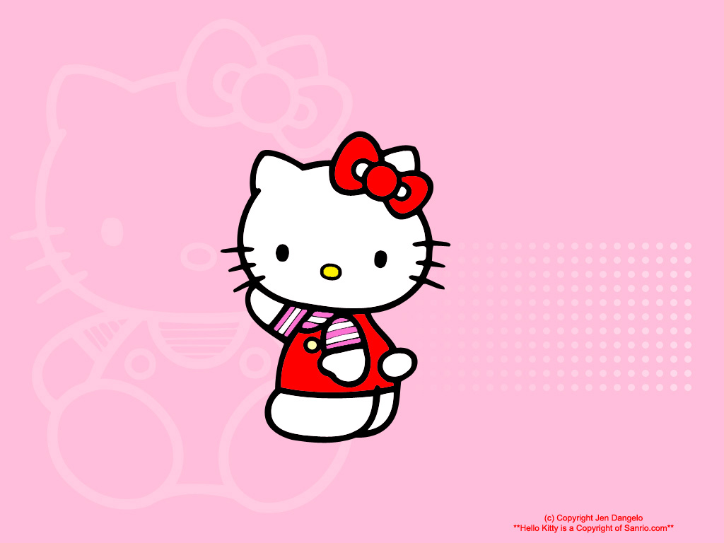 Hello Kitty on a pink background free image download