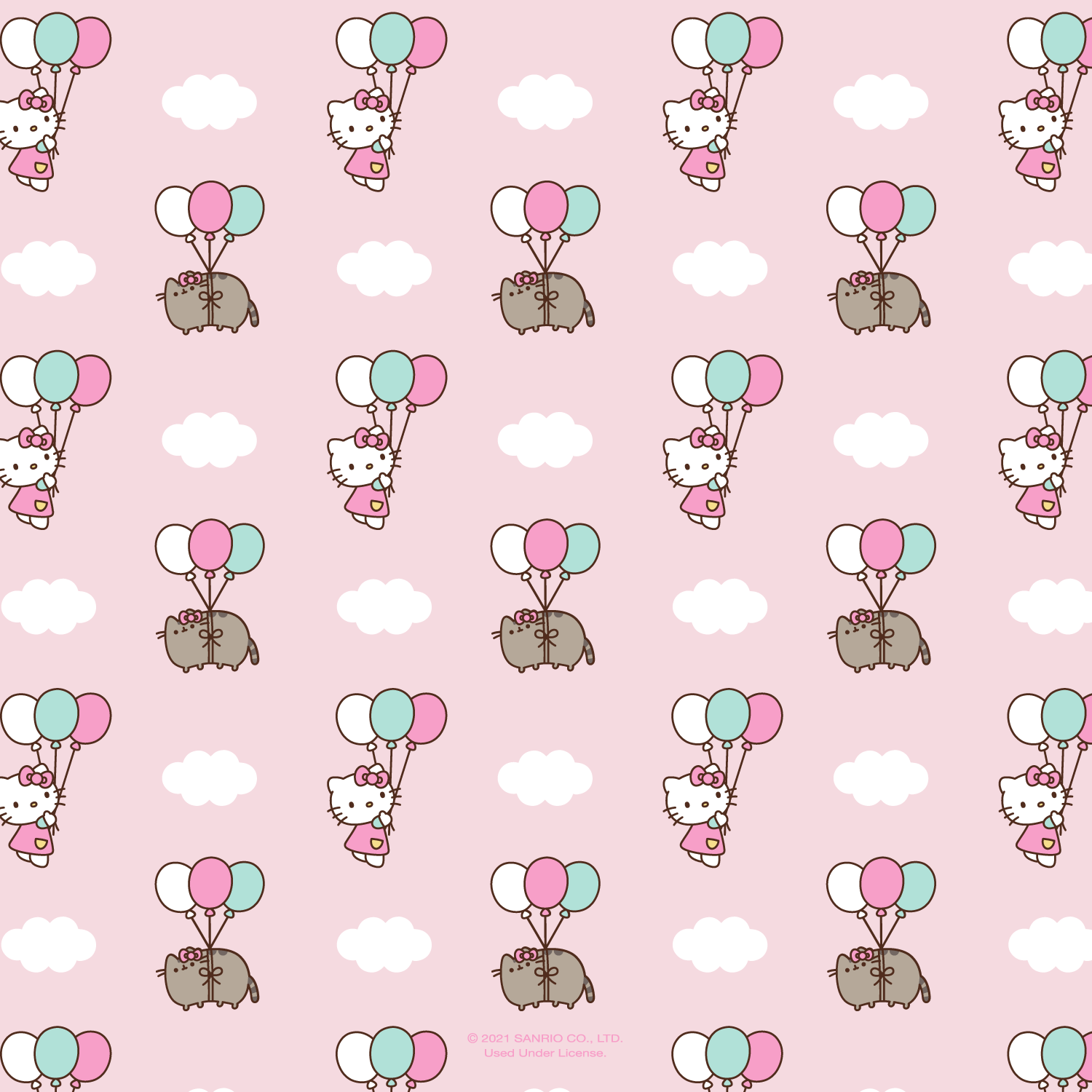Hello Kitty this iconic duo on the go with new background for your phone