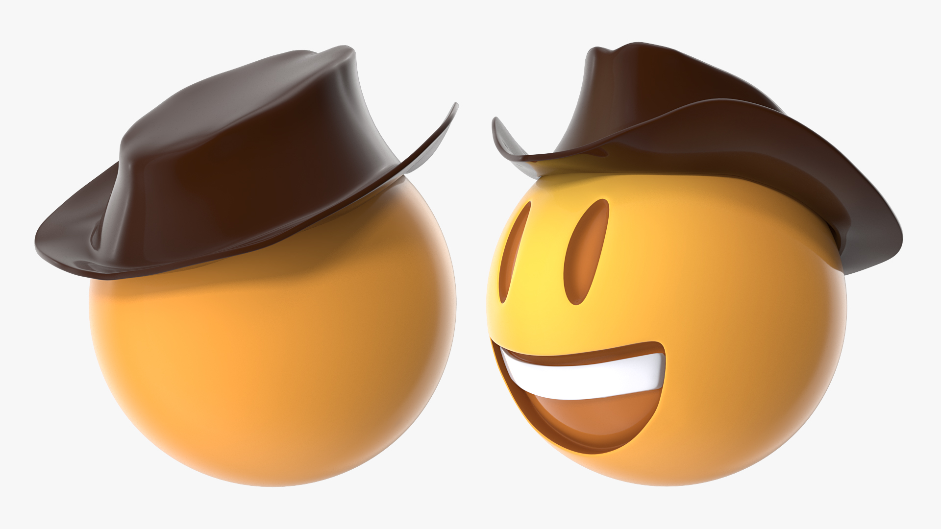 Cowboy Emoji 3D Model $9 - .max .ma .c4d .obj .fbx .blend .3Ds