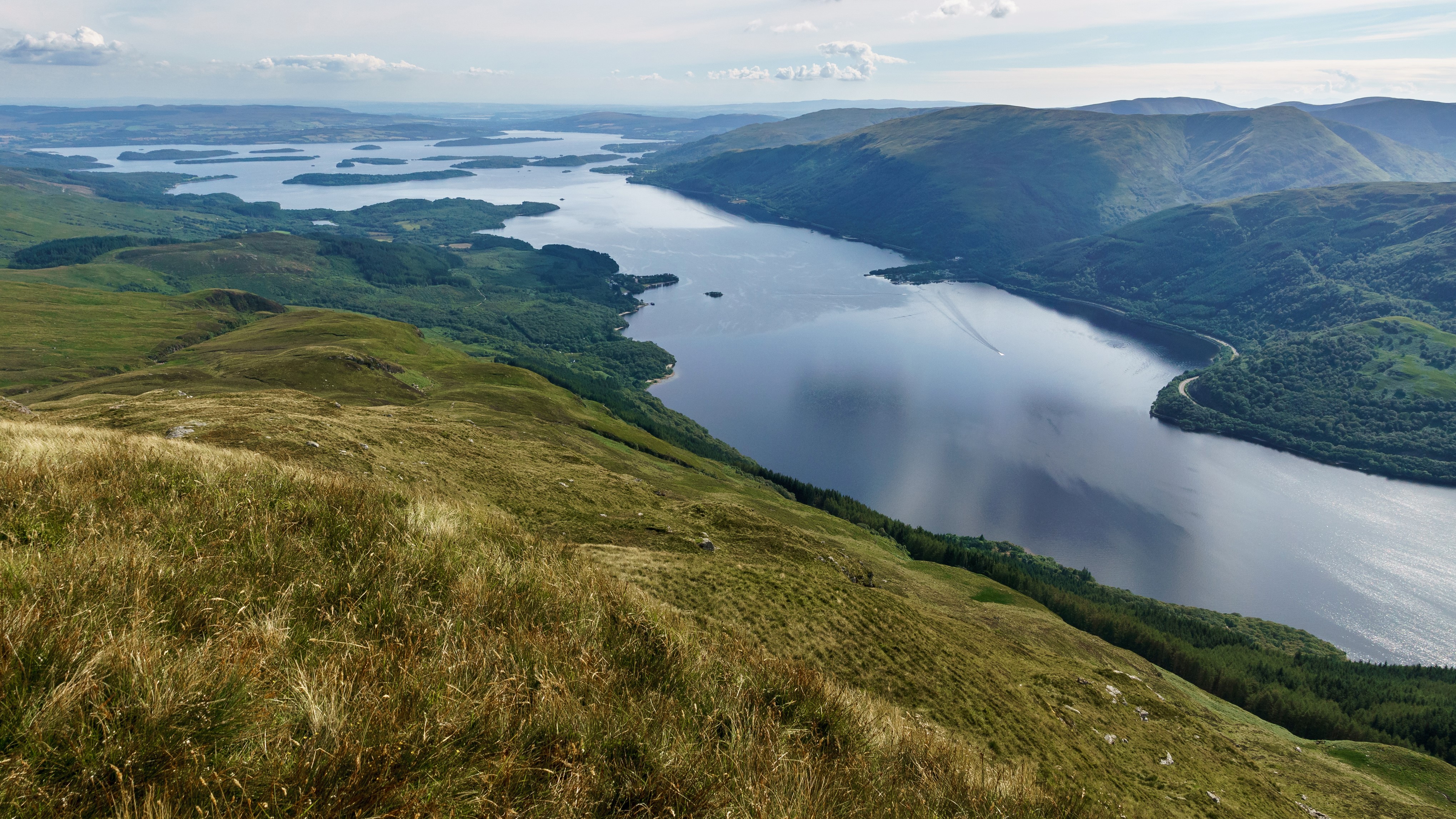 4K, Loch Lomond Trossachs National Park, Scotland, Parks, Rivers, Hill, Grass Gallery HD Wallpaper