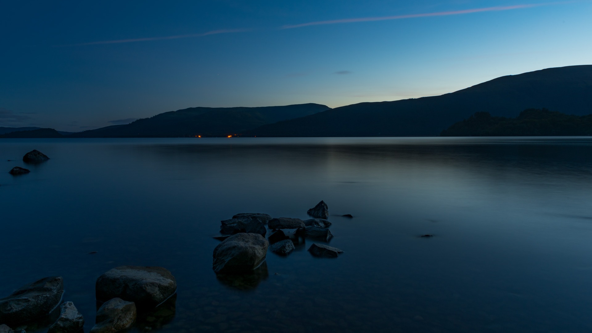 Loch Lomond Blue Hour Scotland Photography Wallpaper