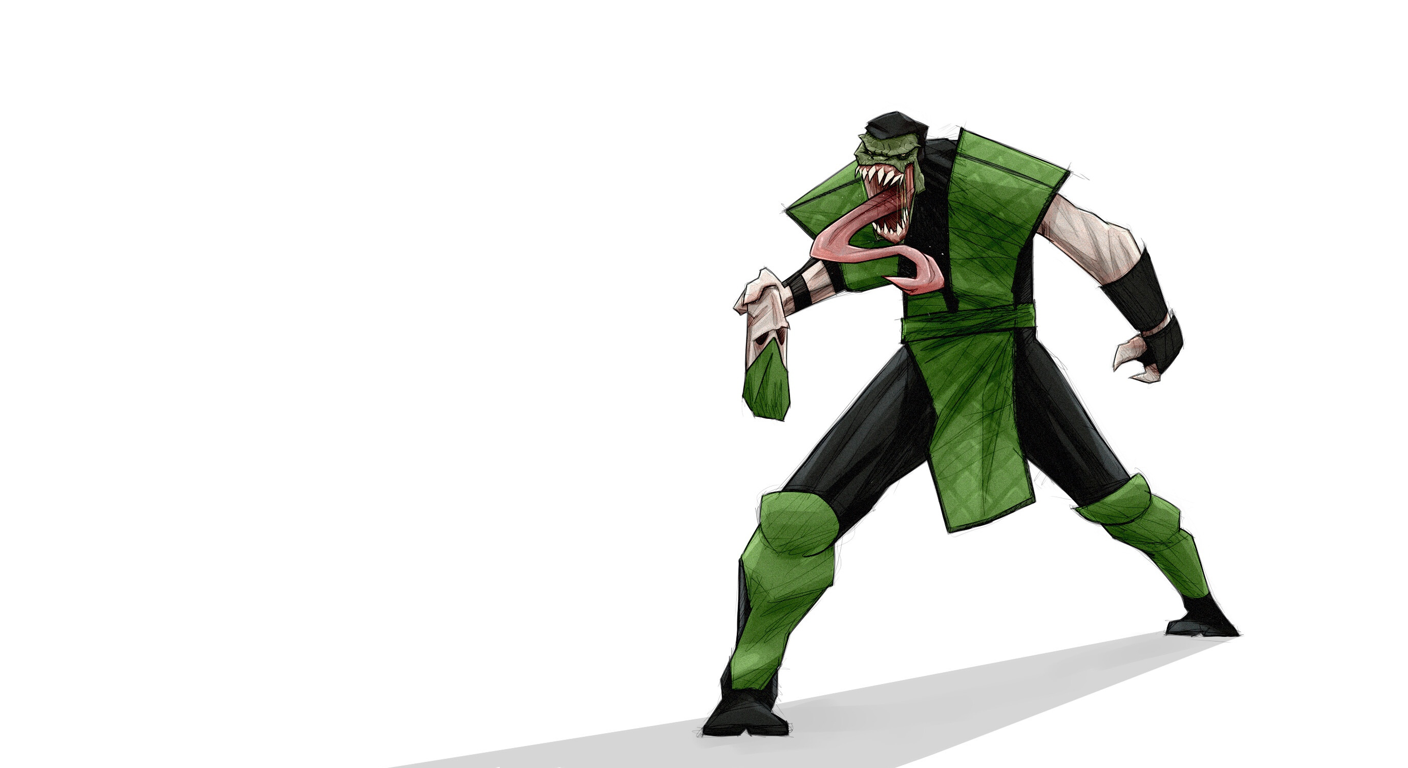 Reptile Mortal Kombat Wallpaper and Background 4K, HD, Dual Screen