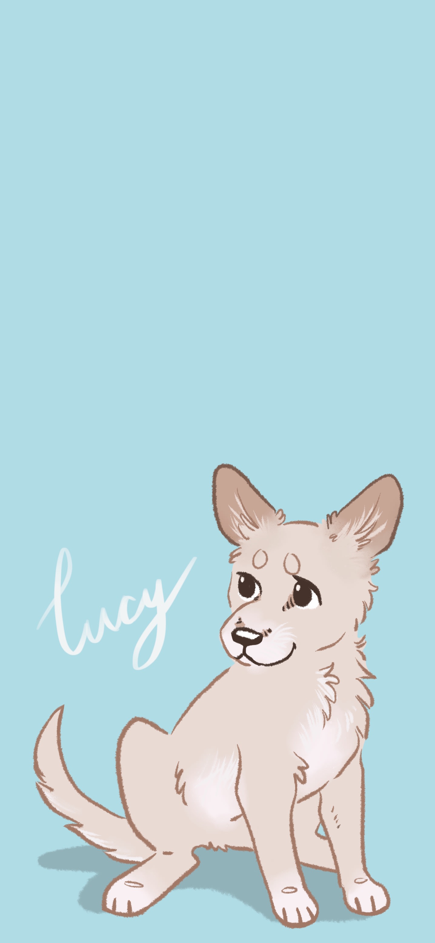 Draw a cute iphone wallpaper of your dog or cat