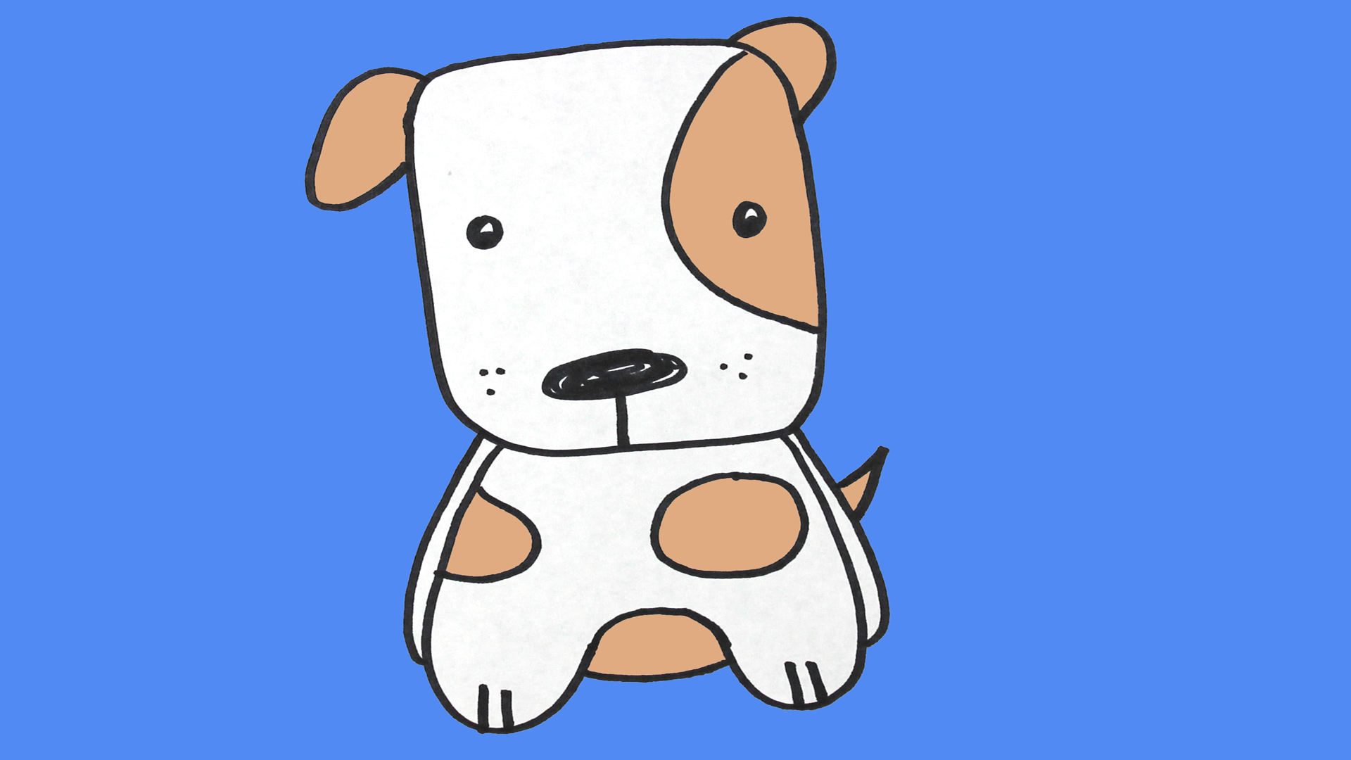 Watch Drawing a Cute Puppy Dog: Children's Drawing Tutorial