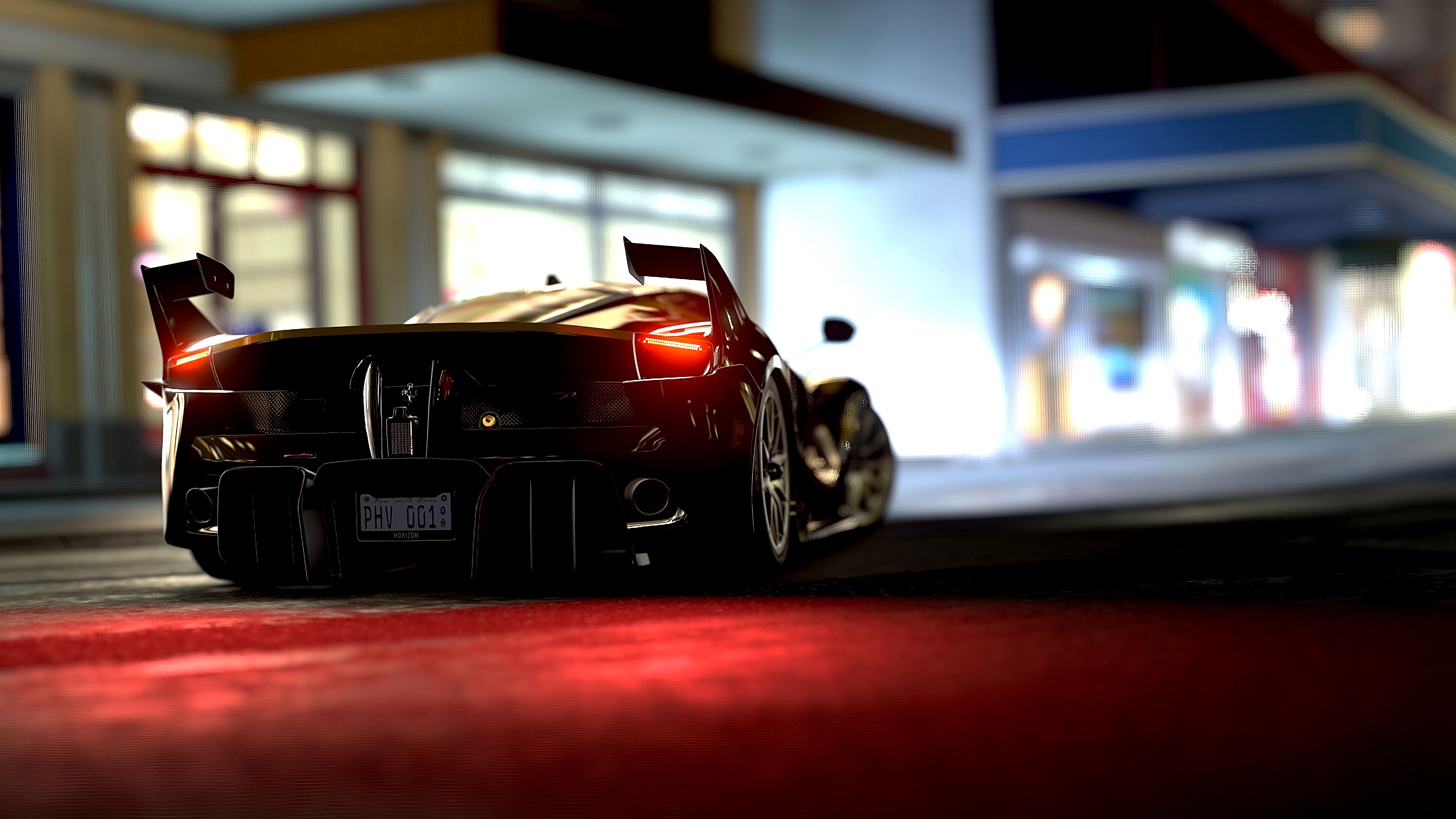 Wallpaper / Ferrari Fxx K, Ferrari, Sports Car, Rear View, Headlights, 4k Free Download