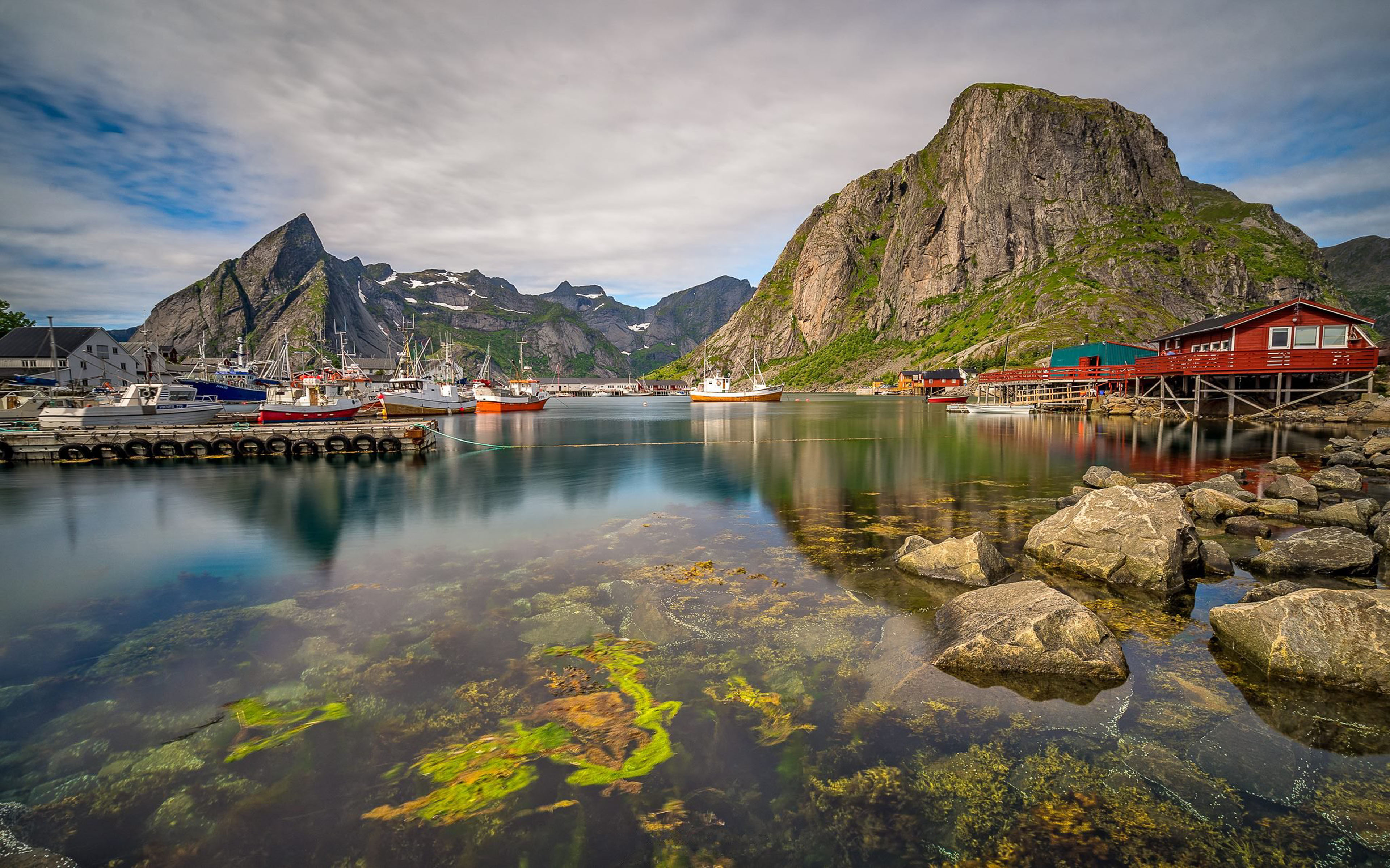 Hamnøy Small Fishing Village In Moskenes Municipality In Nordland County Norway Download All 4k Wallpaper Image For Your Desktop Background, Wallpaper13.com