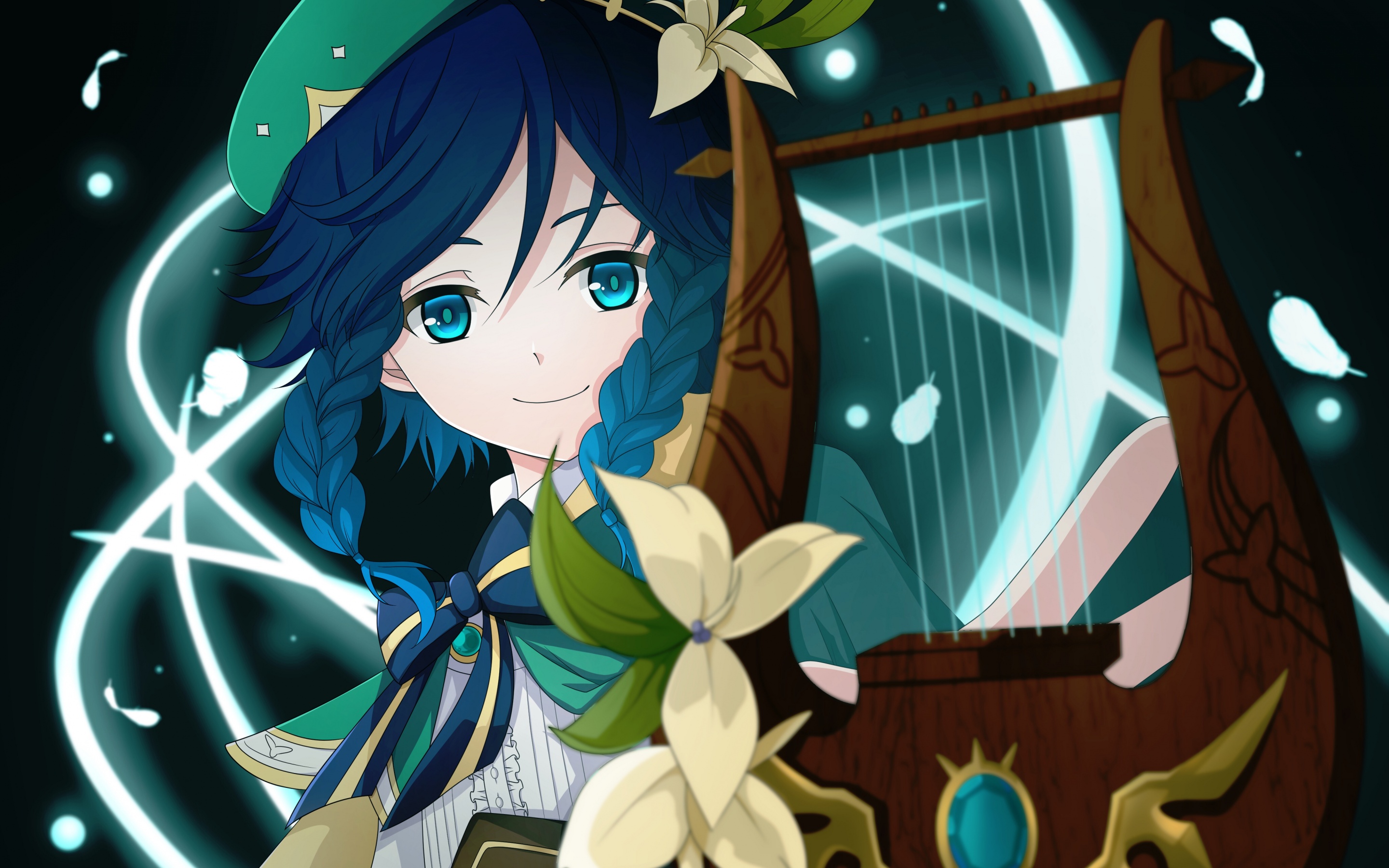 Genshin Impact Wallpaper 4K, Venti, Anime