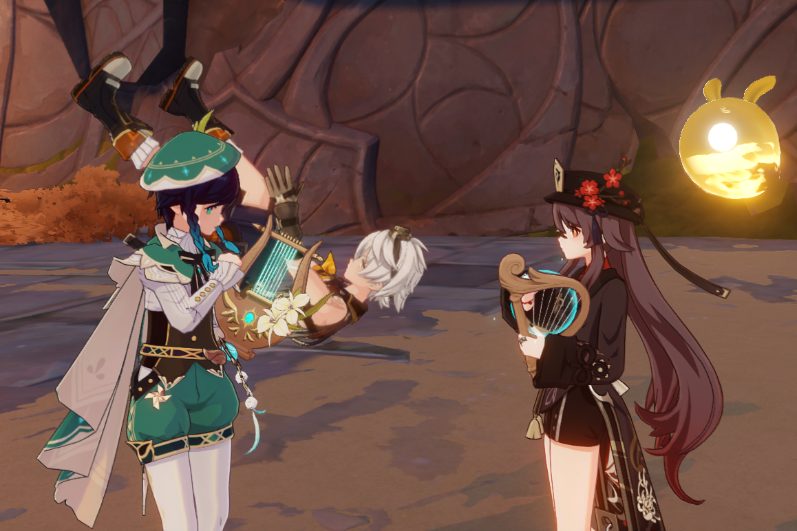 Venti Teaching Hu Tao The Ways Of Mondstadt, R Genshin_Impact