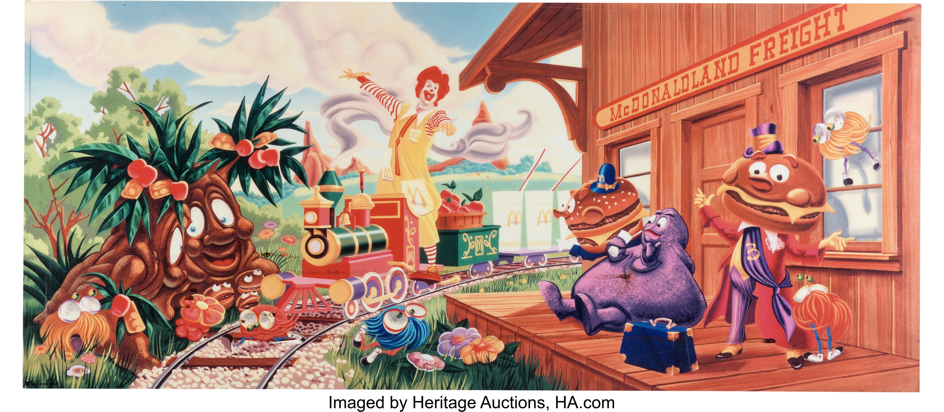 Ronald McDonald in McDonaldland Photo Print on Wood. Lot