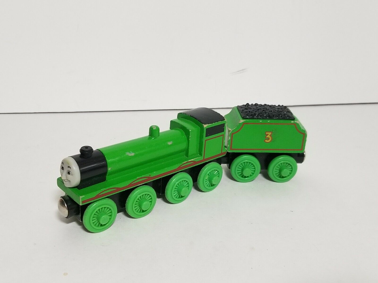Vintage Thomas Wooden Railway Henry the Green Engine with Tender