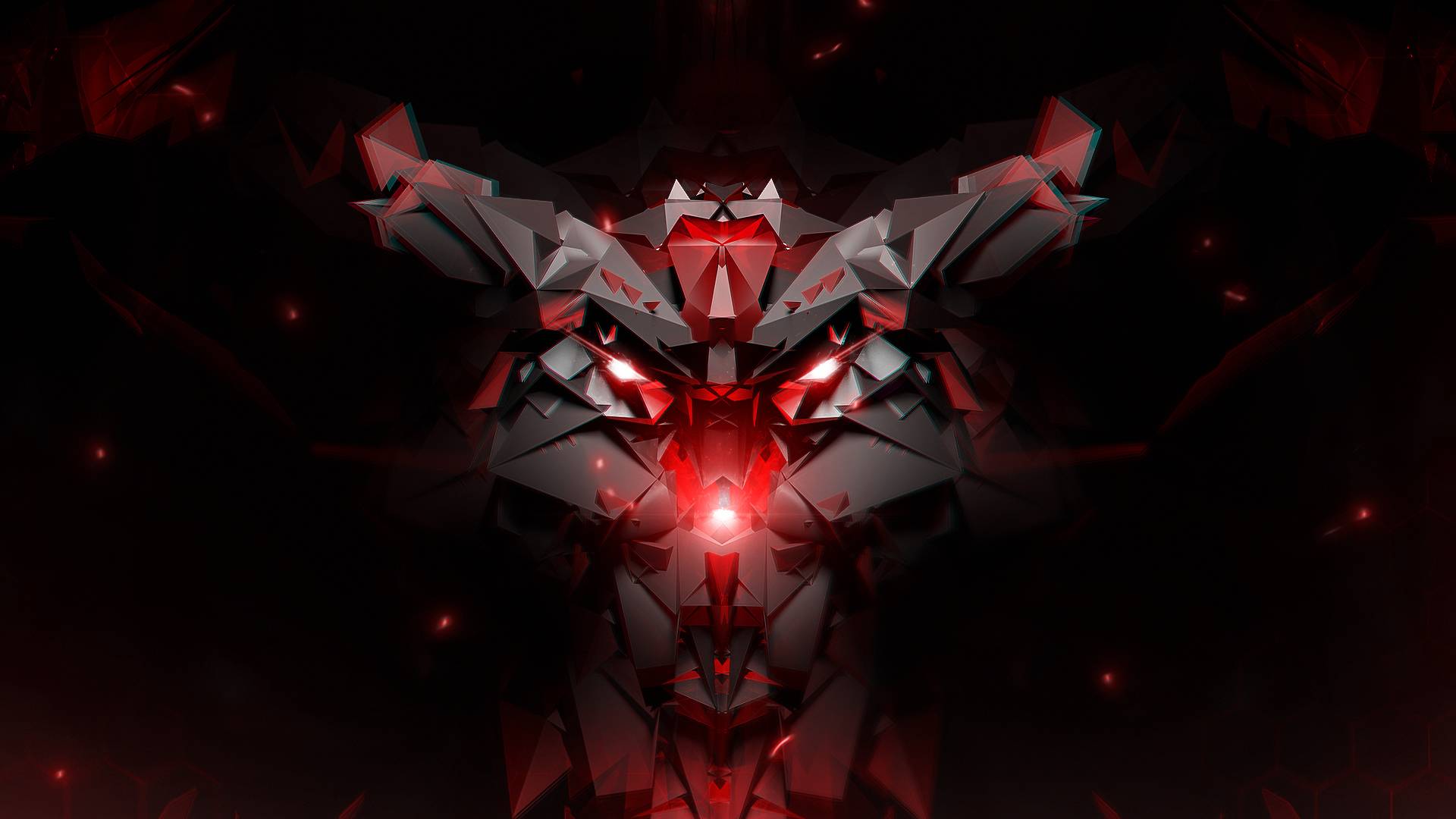 Photo Robot cat 3D graphics picture on Fonwall