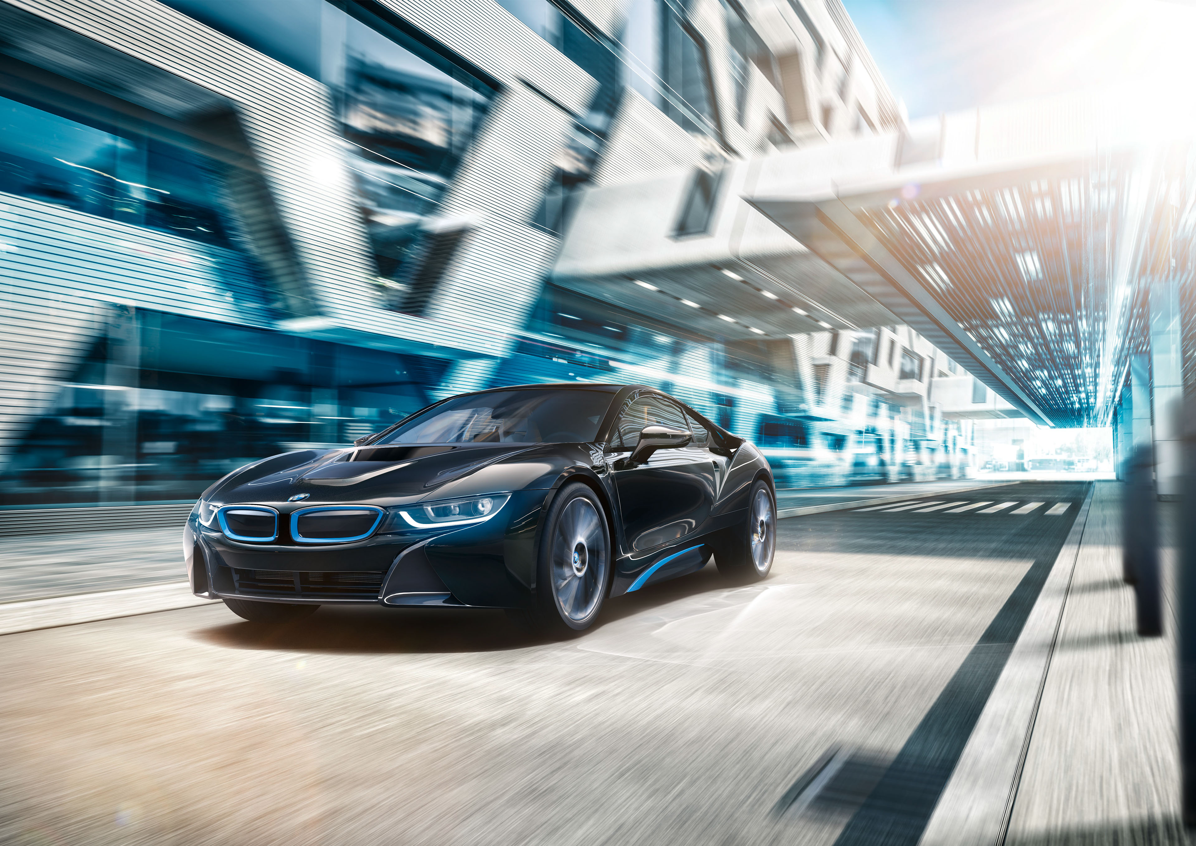 4K, Black, BMW i8 Gallery HD Wallpaper