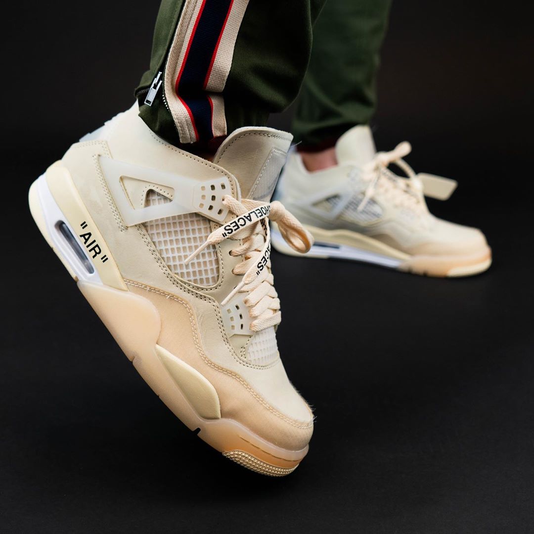 Detailed Picture Of The Off White X Air Jordan 4 Sail