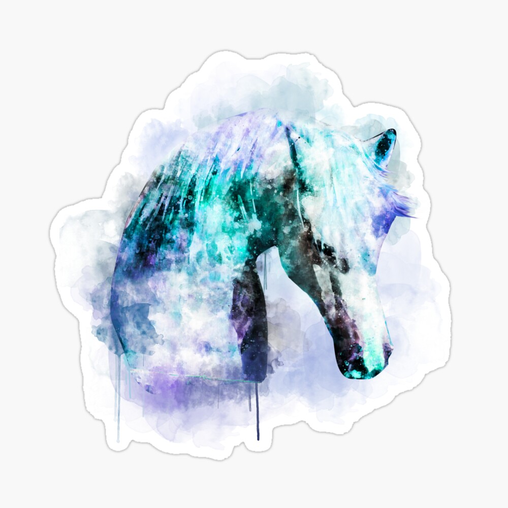 Watercolor Horse Art, Watercolor Horse Print Photographic Print