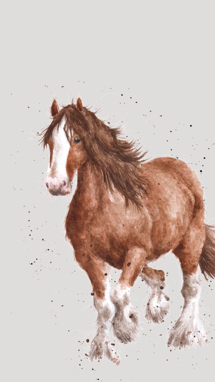 Horse Phone Wallpaper. Horse wallpaper, Girl wallpaper for phone, Watercolor horse