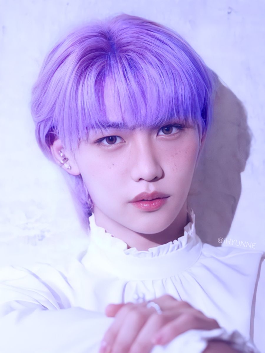 skz felix edit ♡ᵎ. Purple hair, Dyed hair inspiration, Shot hair styles