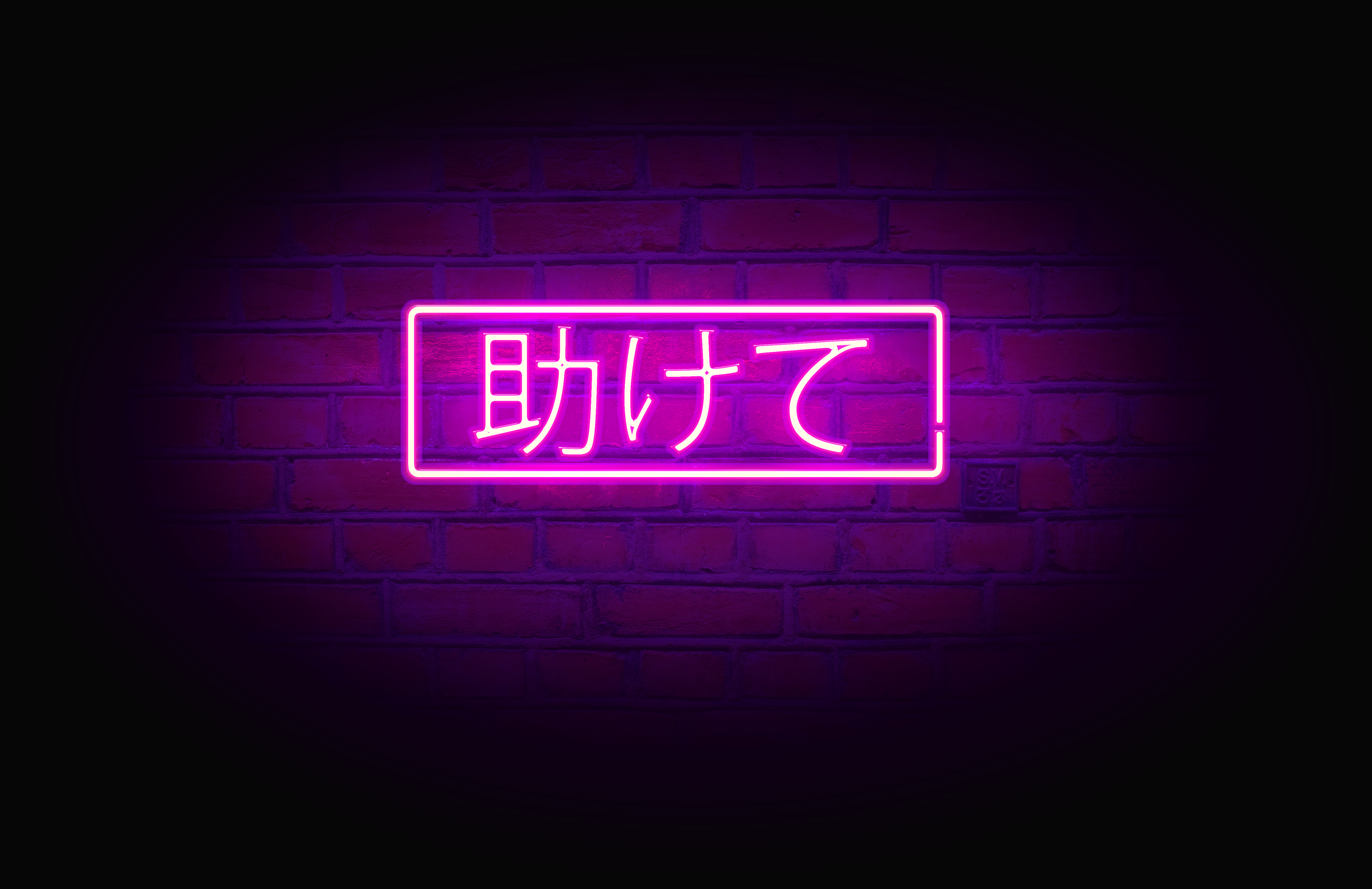 4K, bright, neon, Japan, black Gallery HD Wallpaper