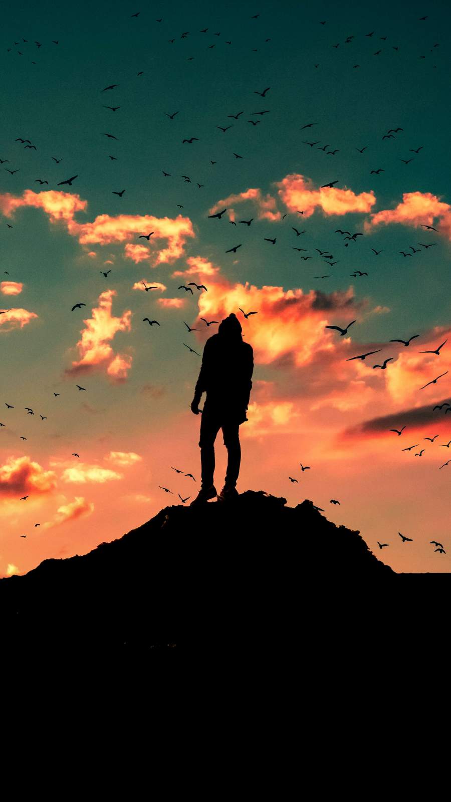 Man In Silhouette IPhone Wallpaper Wallpaper, iPhone Wallpaper